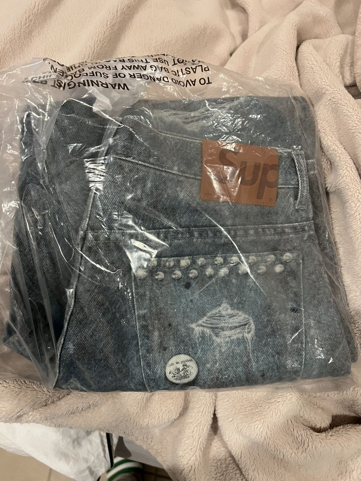 Supreme HJR Trompe Loeil Loose Fit Jean Blue FW24 Size W30