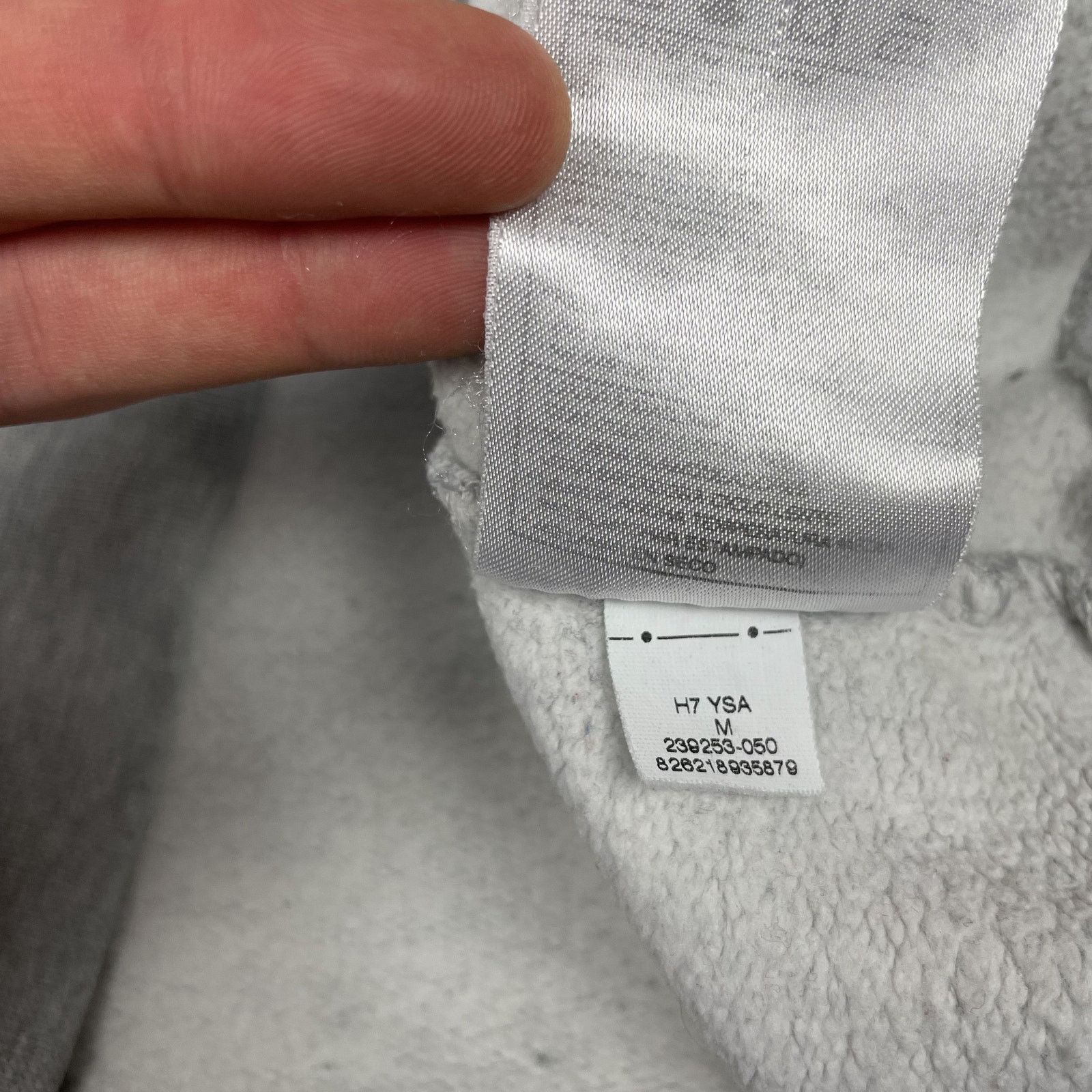 Nike × Vintage Nike Men's Heather Gray Cotton Spellout Fleece Hoodie Medium Size US M / EU 48-50 / 2 - 8 Thumbnail