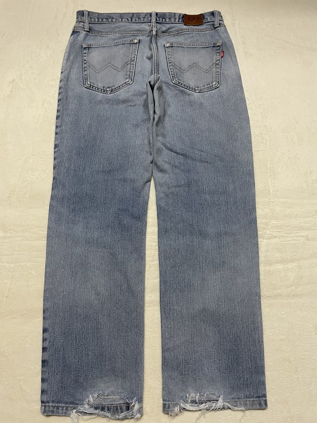 Edwin Vintage Edwin Japanese Brand Distressed Blue Wash Jeans Size US 35 - 10 Thumbnail