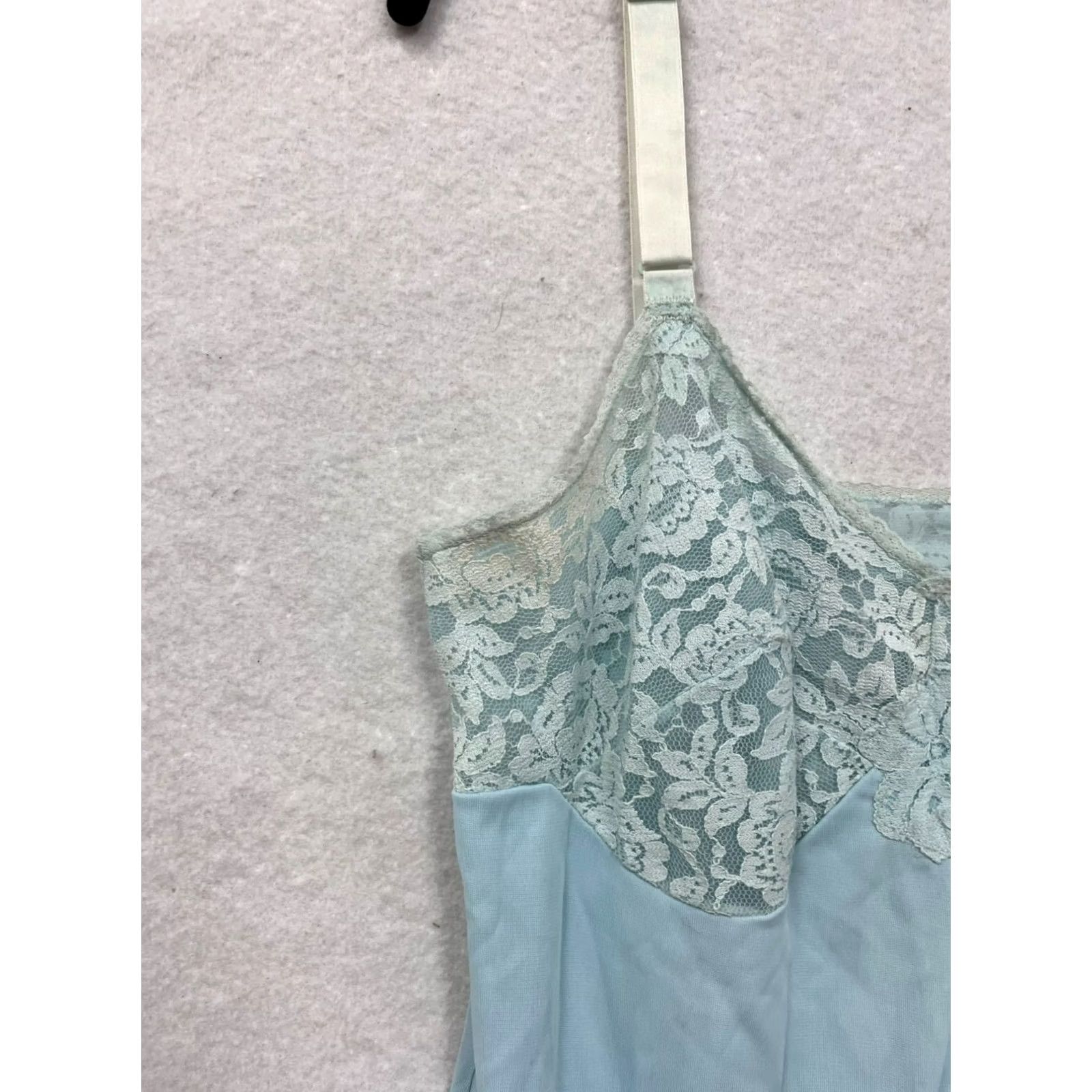Vintage VINTAGE Blue Lace Trimmed Slip Dress Womens M/L Size M / US 6-8 / IT 42-44 - 4 Thumbnail