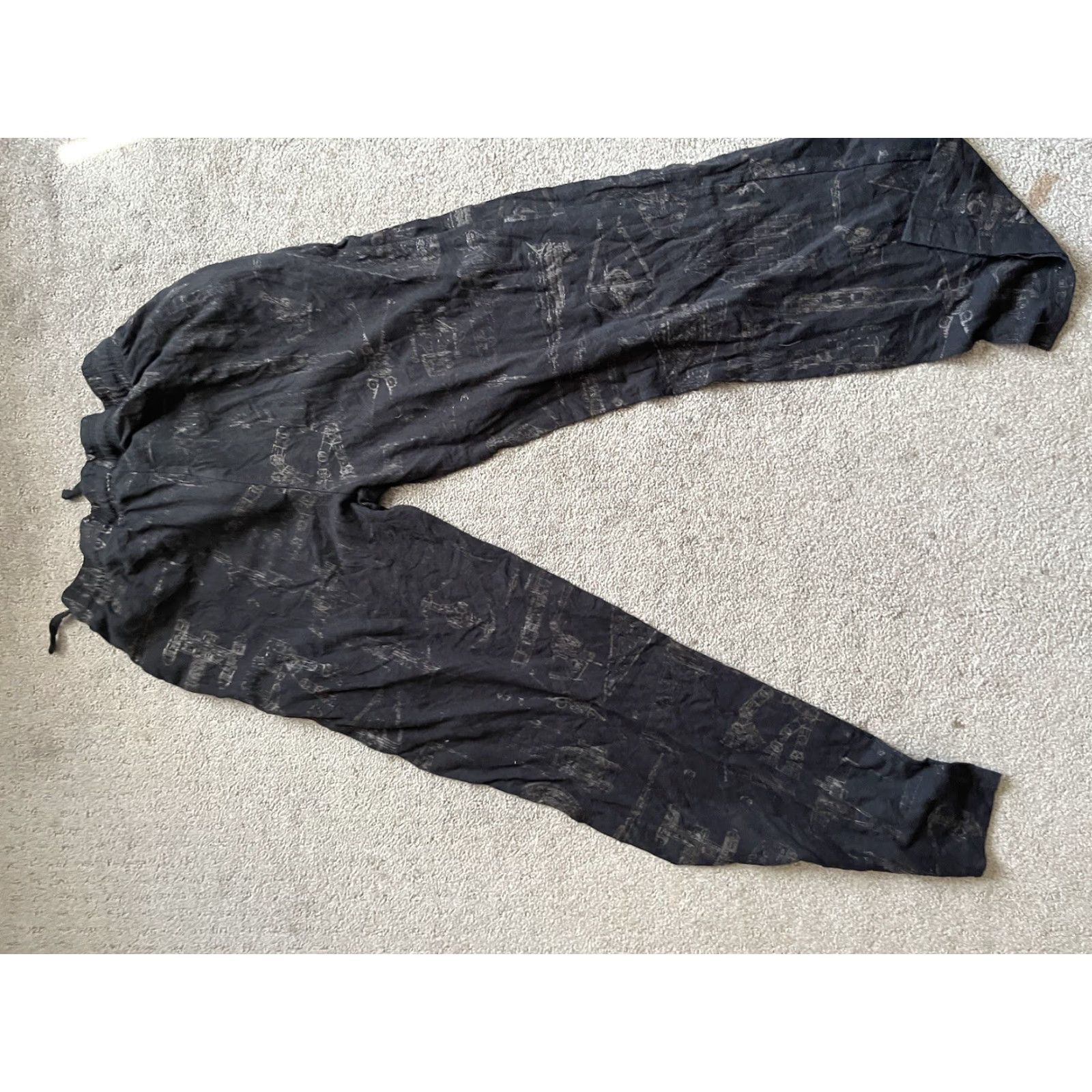 Star Wars VINTAGE Star Wars Lounge Pajama Pants Mens Large Black Ships All-Over Print Size US 29 - 4 Thumbnail