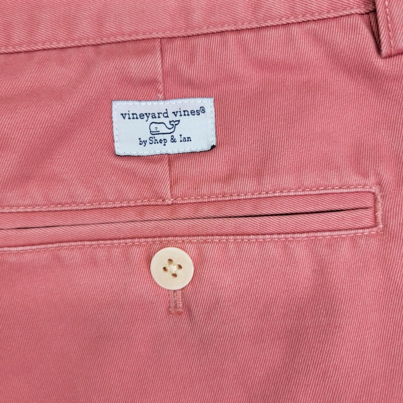 Vineyard Vines Vineyard Vines Club Pant Chino Pants Mens 36x34 Salmon Pink Flat Front Casual Business Straight Leg Cotton 36 Waist 31 Inseam Mens Size US 36 / EU 52 - 6 Thumbnail
