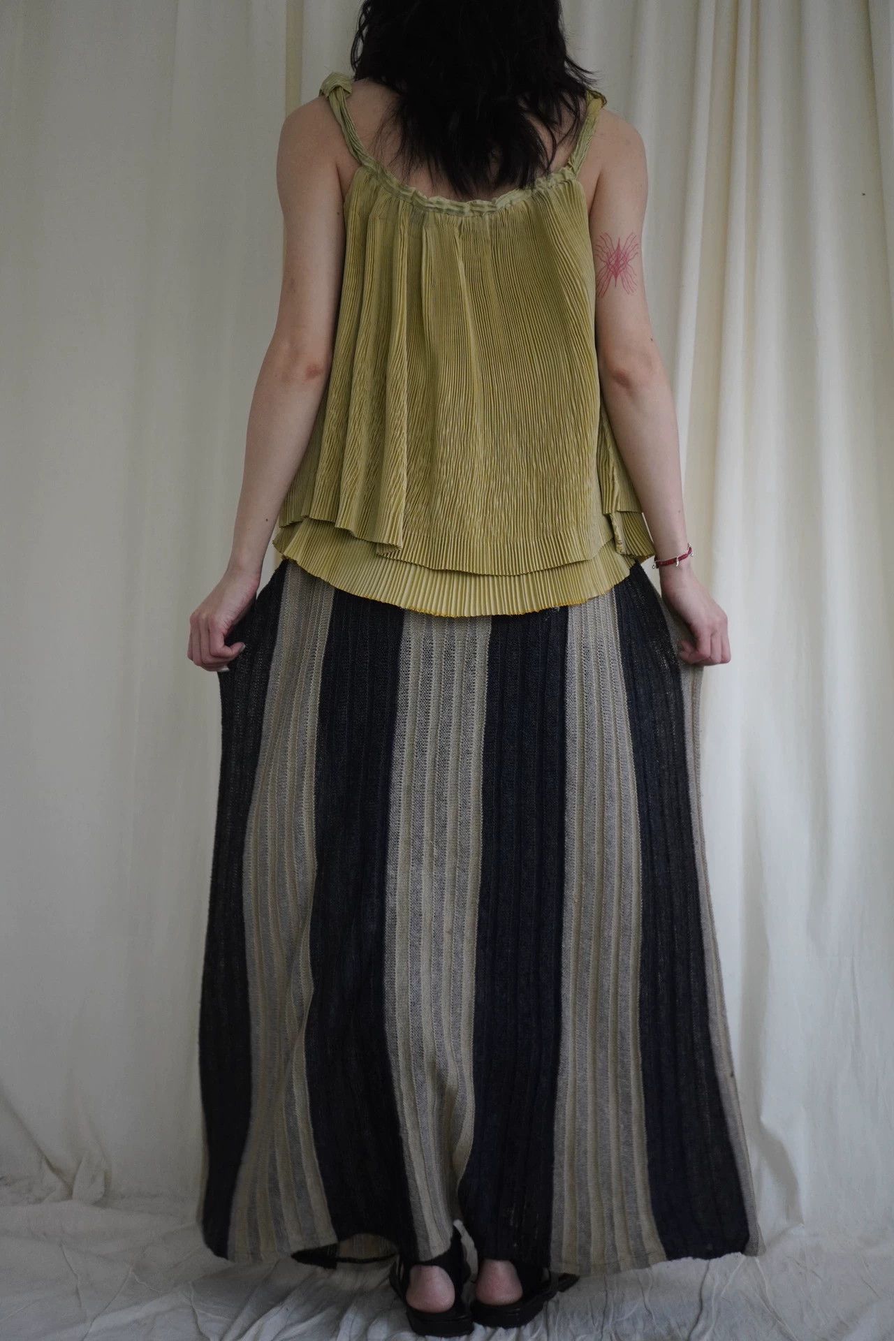 Issey Miyake Issey Miyake 2000s Yellow-Green Double Layer Cami Top Size ONE SIZE - 7 Thumbnail