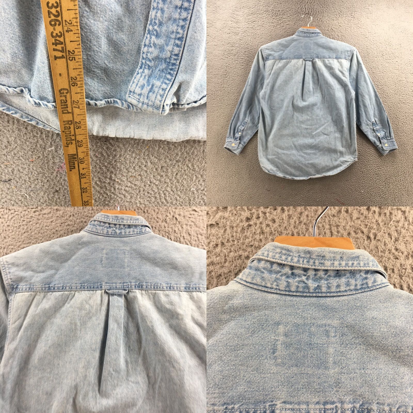 American Eagle Outfitters American Eagle Outfitters Button Up Shirt Mens S Blue Denim Cotton Long Sleeve Size US S / EU 44-46 / 1 - 8 Thumbnail