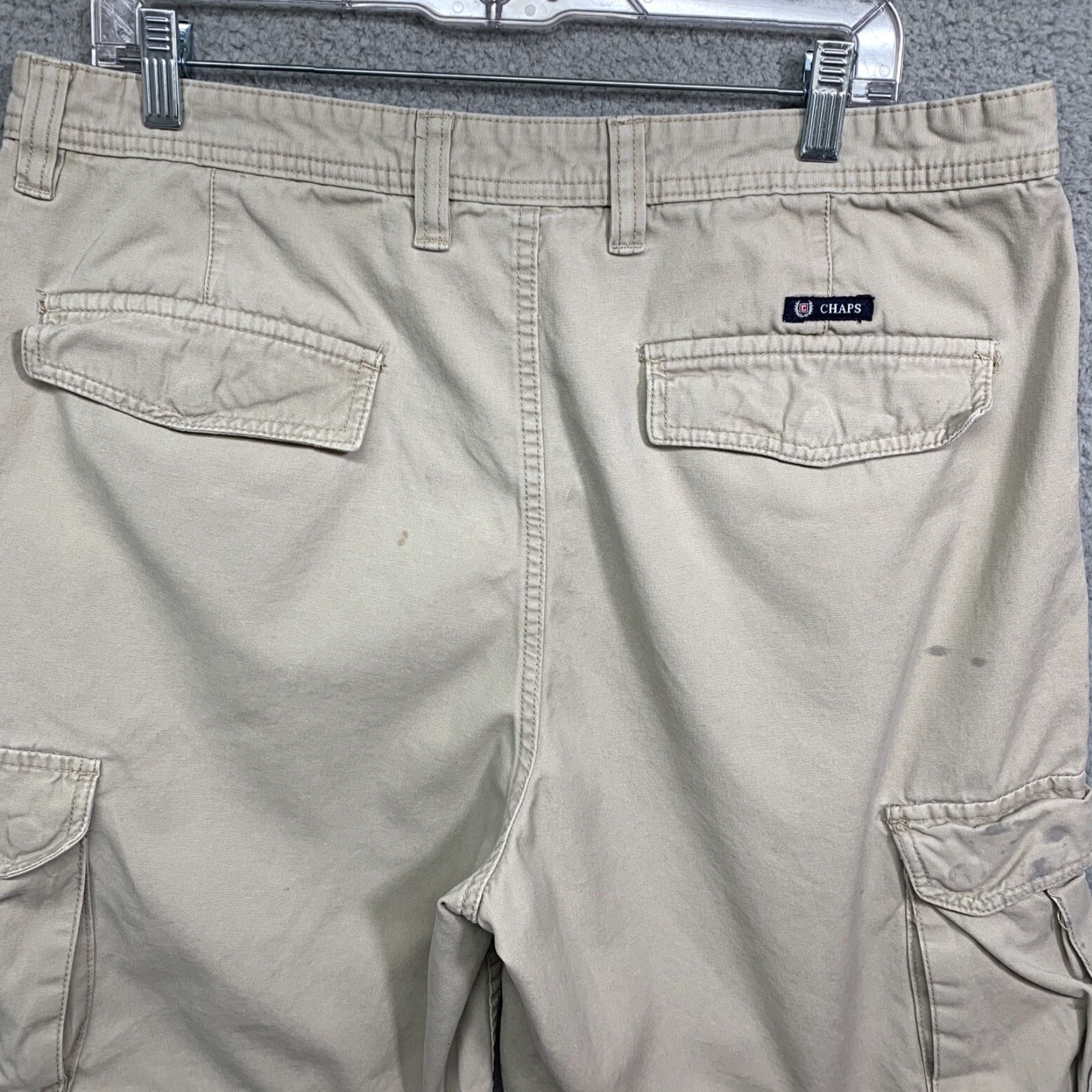 Chaps Chaps Cargo Shorts Men's 36W Khaki Baggy Straight Outdoors Canvas 6 Pockets Logo Size US 36 / EU 52 - 5 Thumbnail
