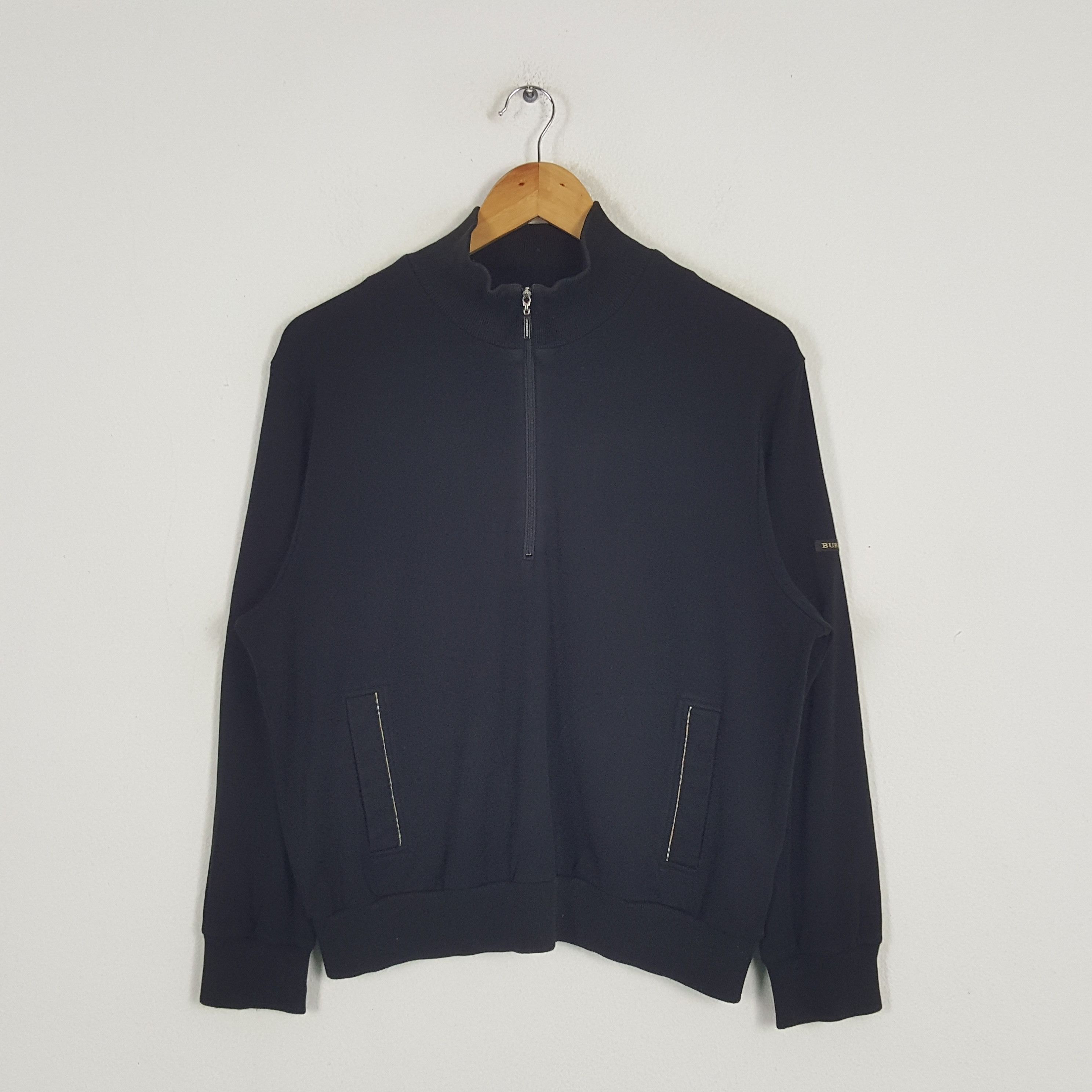 Burberry Vintage Burberry London Half Zipper Sweatshirt C247N16 Size US M / EU 48-50 / 2 - 3 Thumbnail