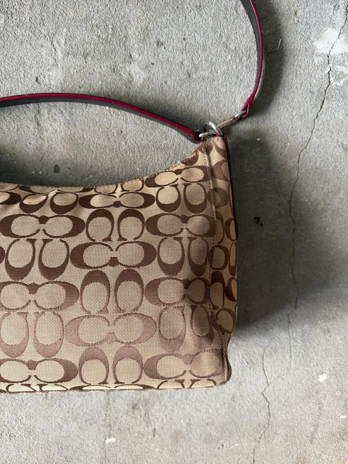 Coach Coach 2Way Canvas Hobo Shoulder Bag Beige Size ONE SIZE - 8 Thumbnail