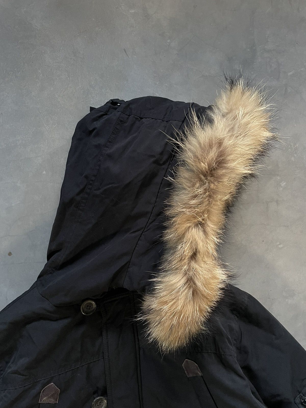 Japanese Brand 2000’s PlayMonsters - Fur Down Jacket Parkas Black Size US L / EU 52-54 / 3 - 6 Thumbnail