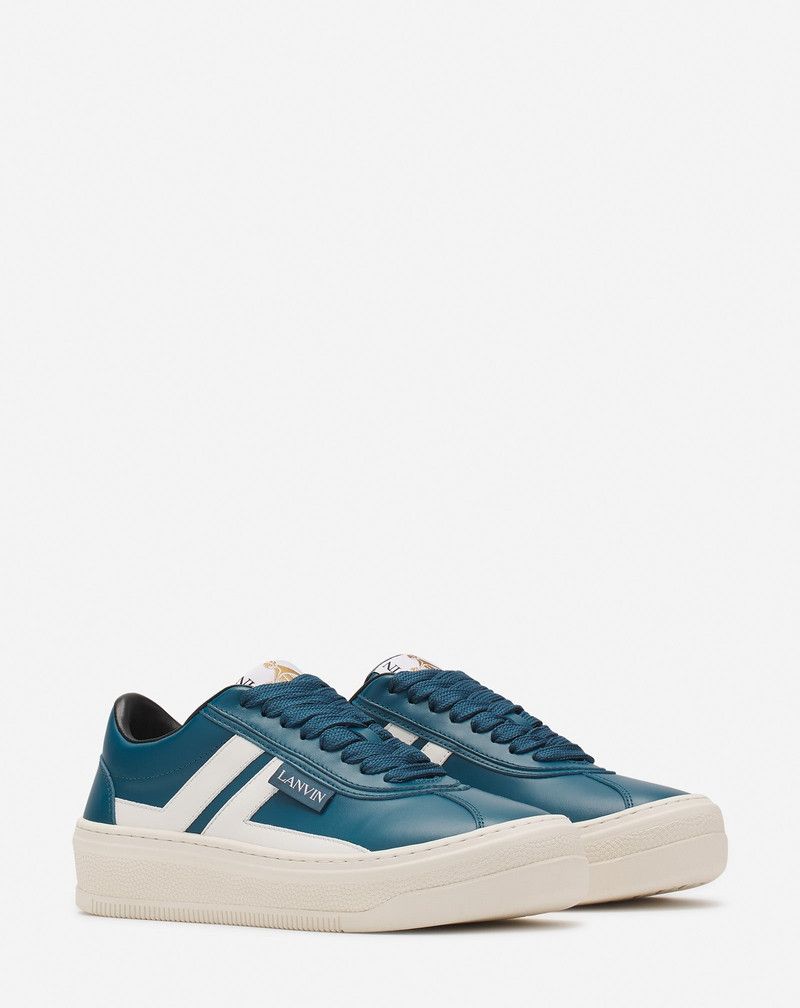 Lanvin os11x0226 Cash Leather Sneakers In Blue/White Size US 8 / EU 41 - 2 Thumbnail
