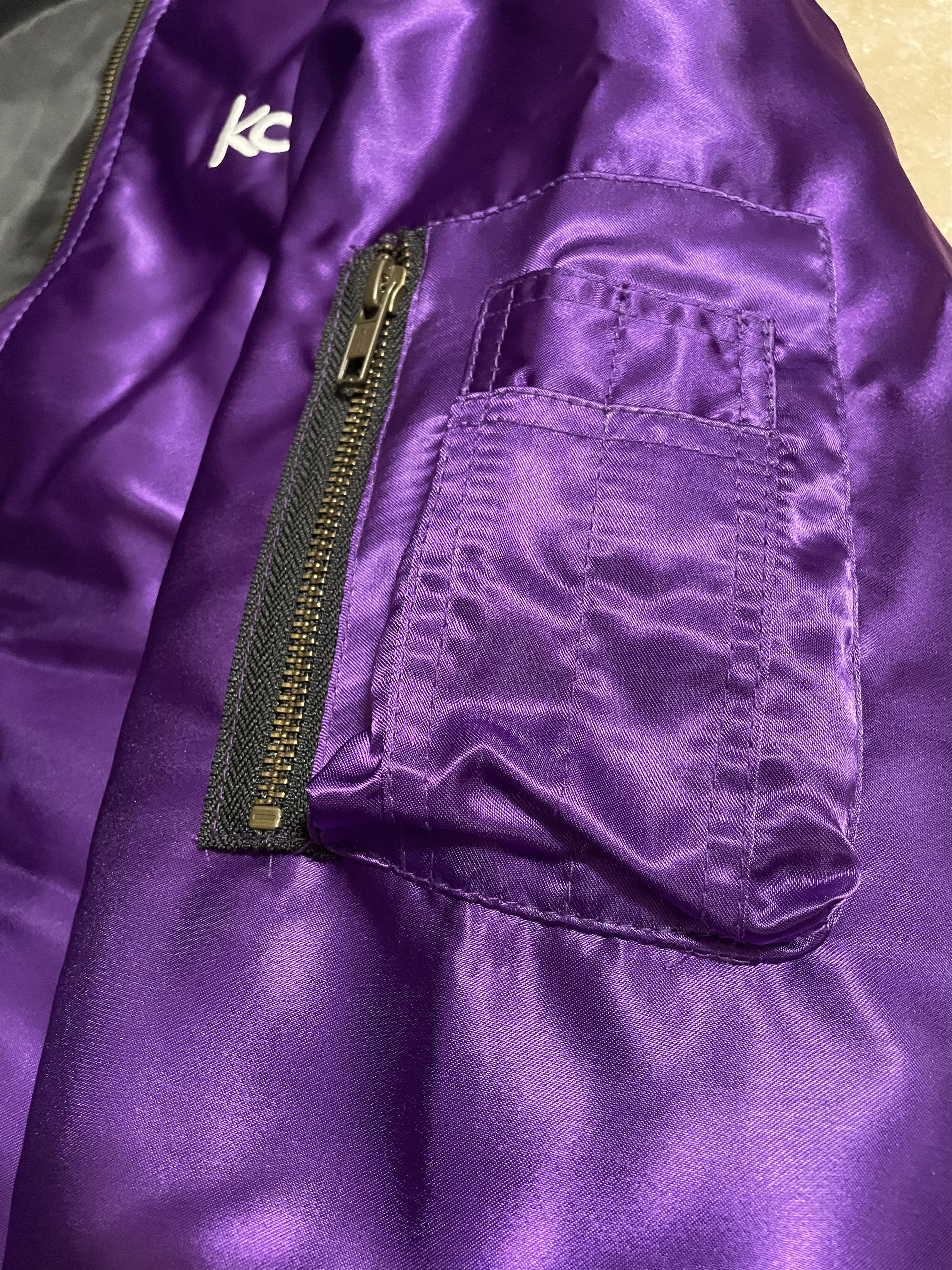 Kodone Kodone Purple Satin Jacket Embroidered Medium Size US M / EU 48-50 / 2 - 6 Thumbnail