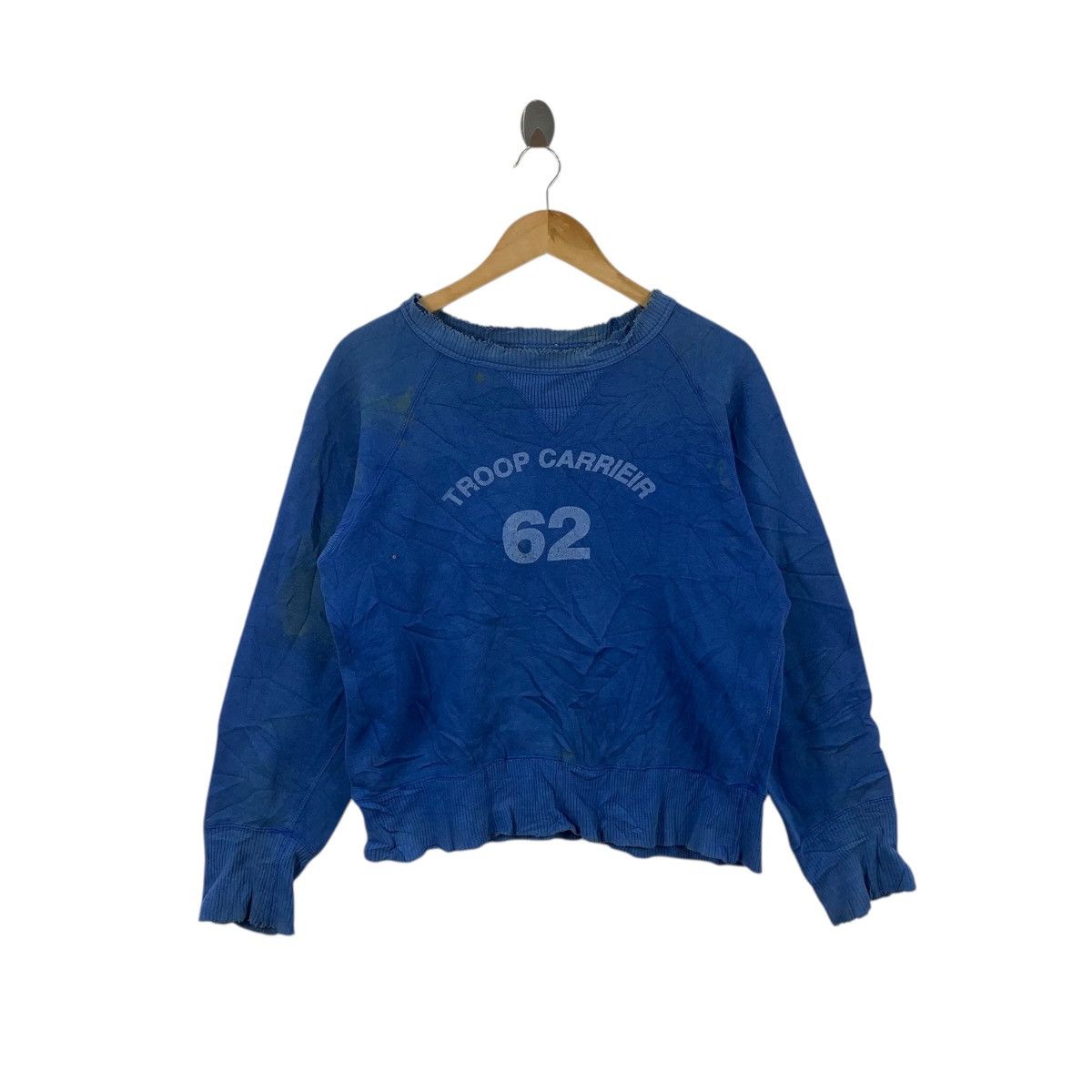 Troop Vintage 1962 TROOP CARRIER ARMORED Thrashed Sweatshirt Size US M / EU 48-50 / 2 - 1 Thumbnail