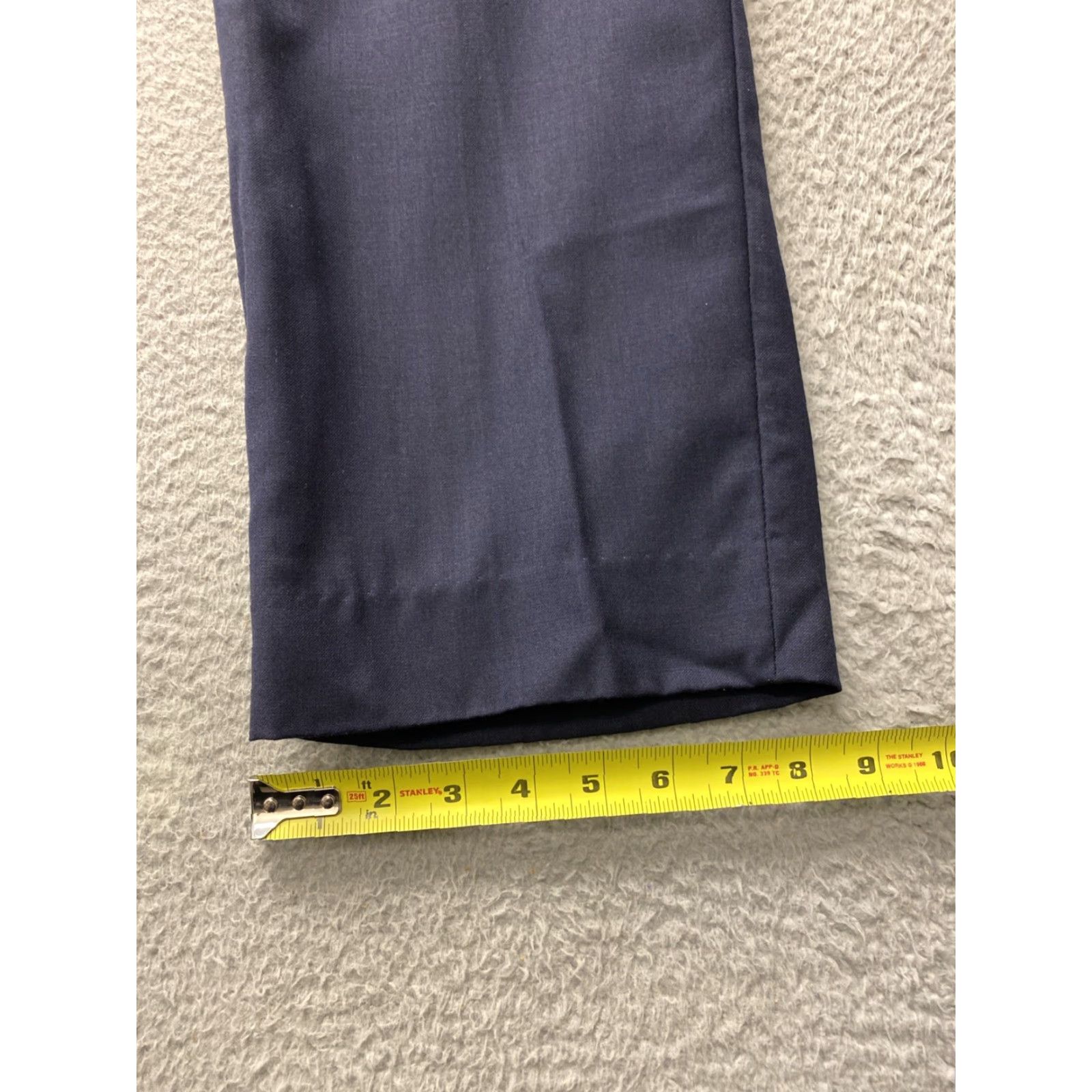 Hart Schaffner Marx Hart Schaffner Marx Dress Pants Men’s 36x30 Navy Comfort Wool / 0258 Classic Straight Front / Belt Loops Casual Formal Business Size US 36 / EU 52 - 6 Thumbnail