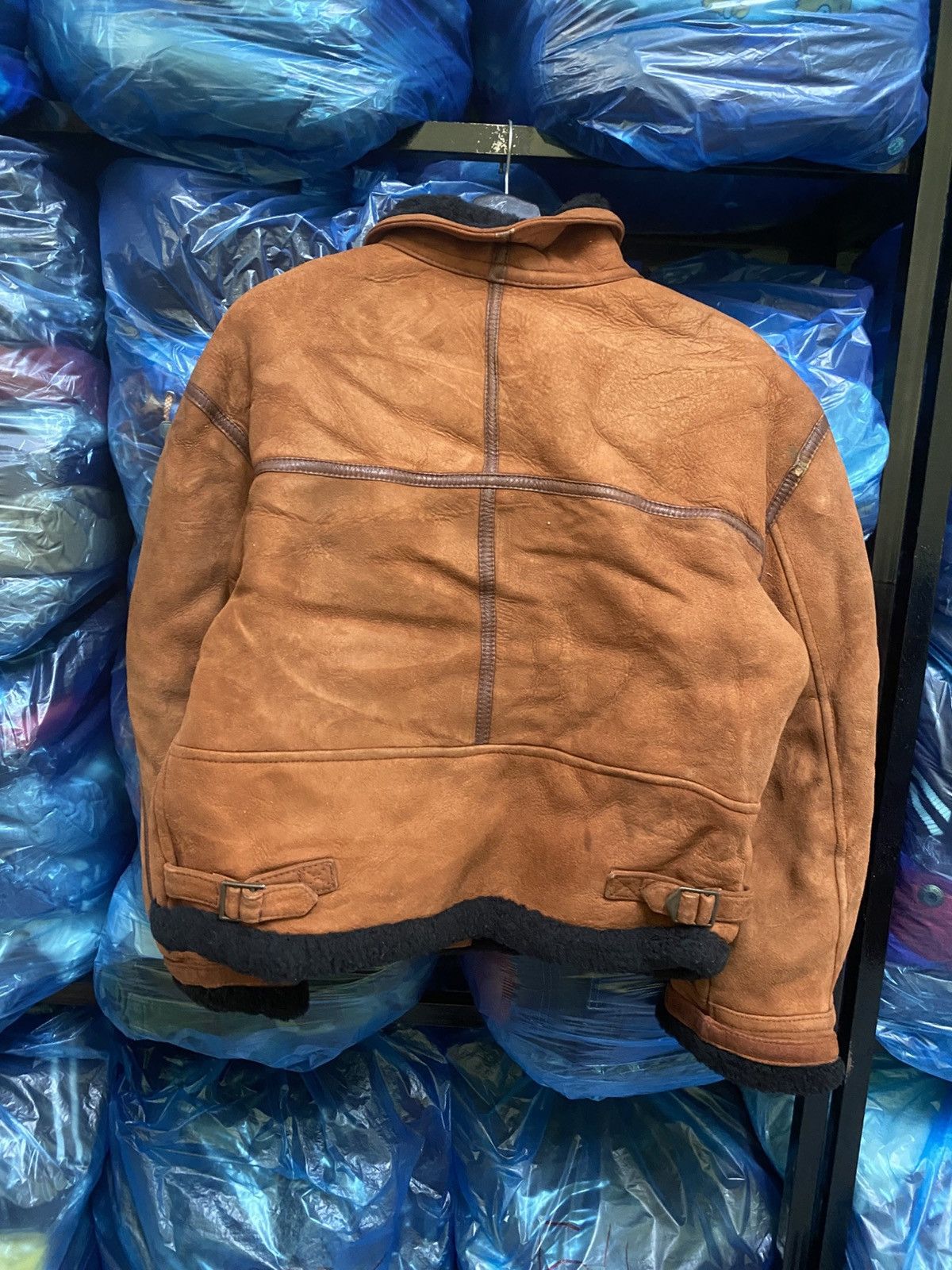 Leather Correspondance Vintage Shearling Aviator Jacket Brown Suede Size US M / EU 48-50 / 2 - 6 Thumbnail