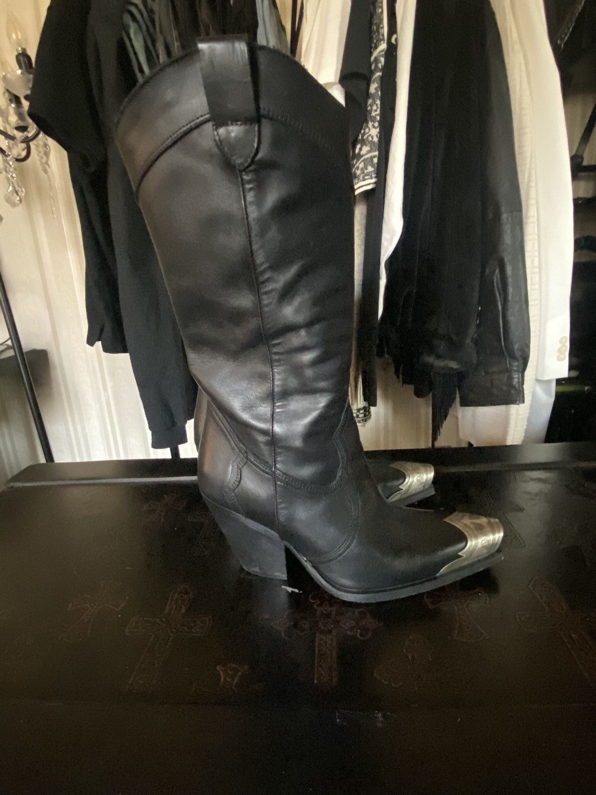 Free People Italian-crafted metal tip leather boots Size US 7.5 / IT 37.5 - 1 Thumbnail