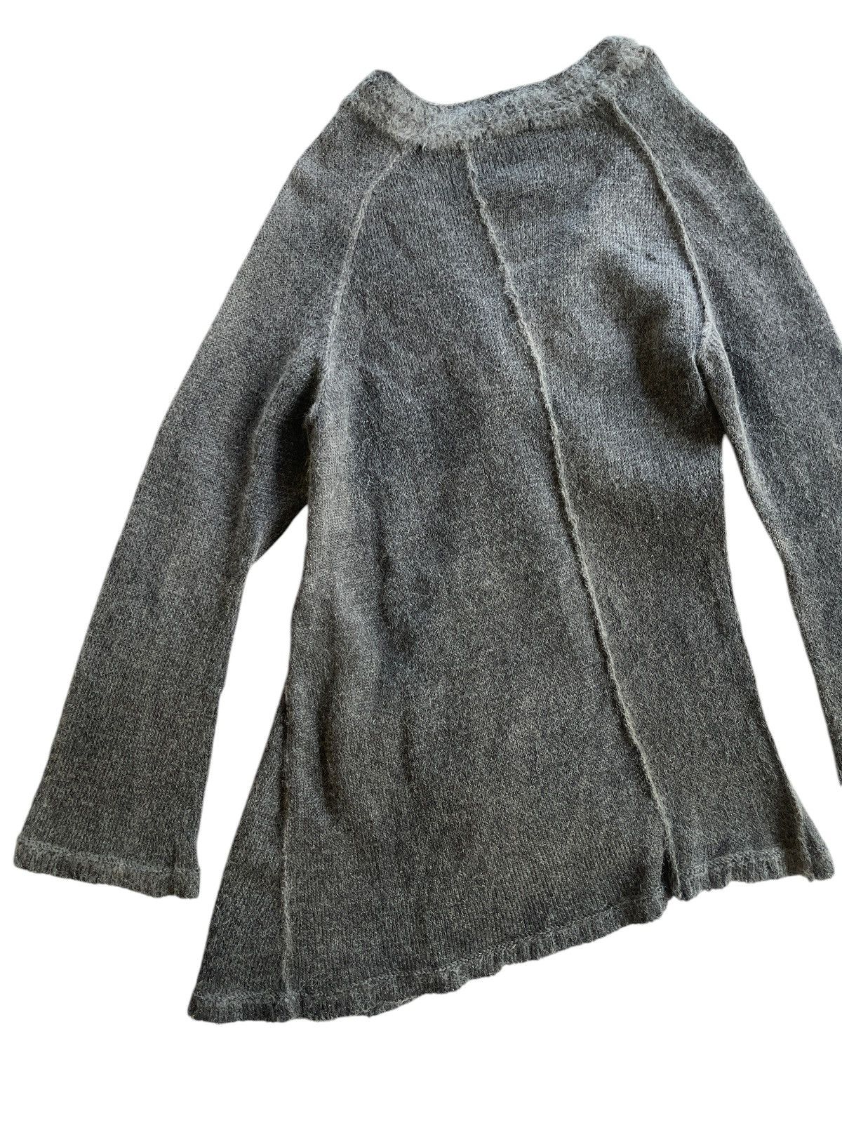 Japanese Brand 2005 Ambient Iconic Assymetrical Wool Mohair Cardigan Size S / US 4 / IT 40 - 9 Thumbnail