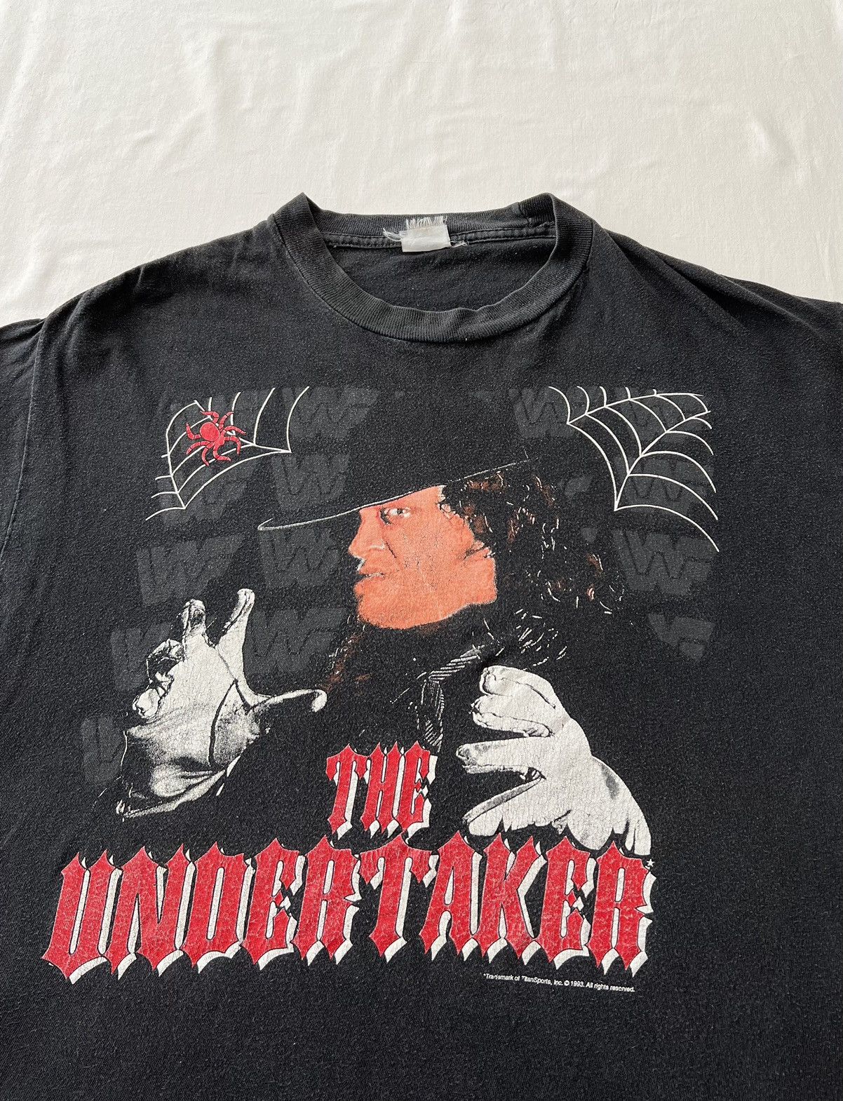 WWE Vintage 1993 The Undertaker WWF WWE Black T-shirt Size US L / EU 52-54 / 3 - 3 Thumbnail