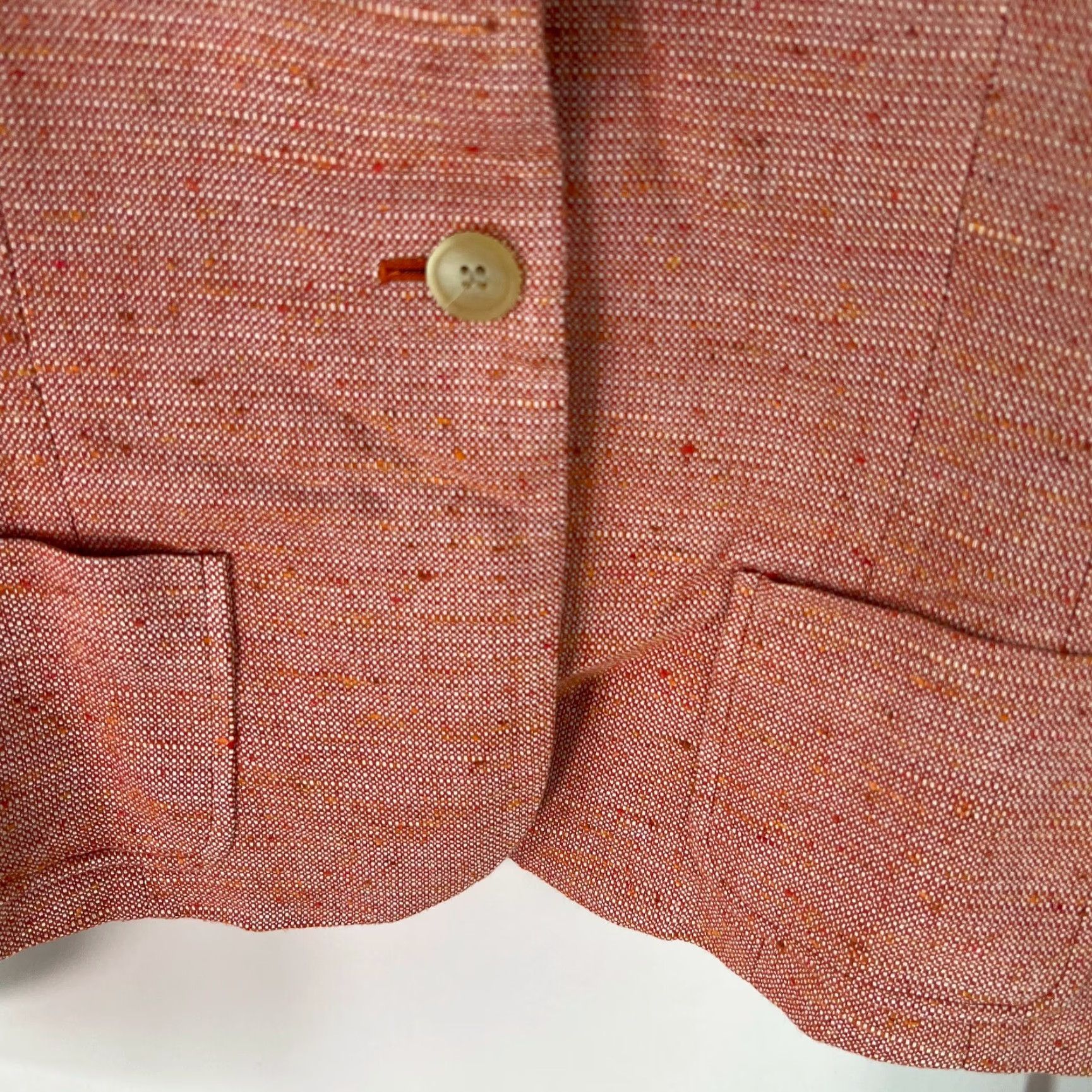 Vintage Valerie Stevens Blazer Shirt Womens Lined Pockets Orange Size 10 Regular Adult Size L / US 10 / IT 46 - 4 Thumbnail