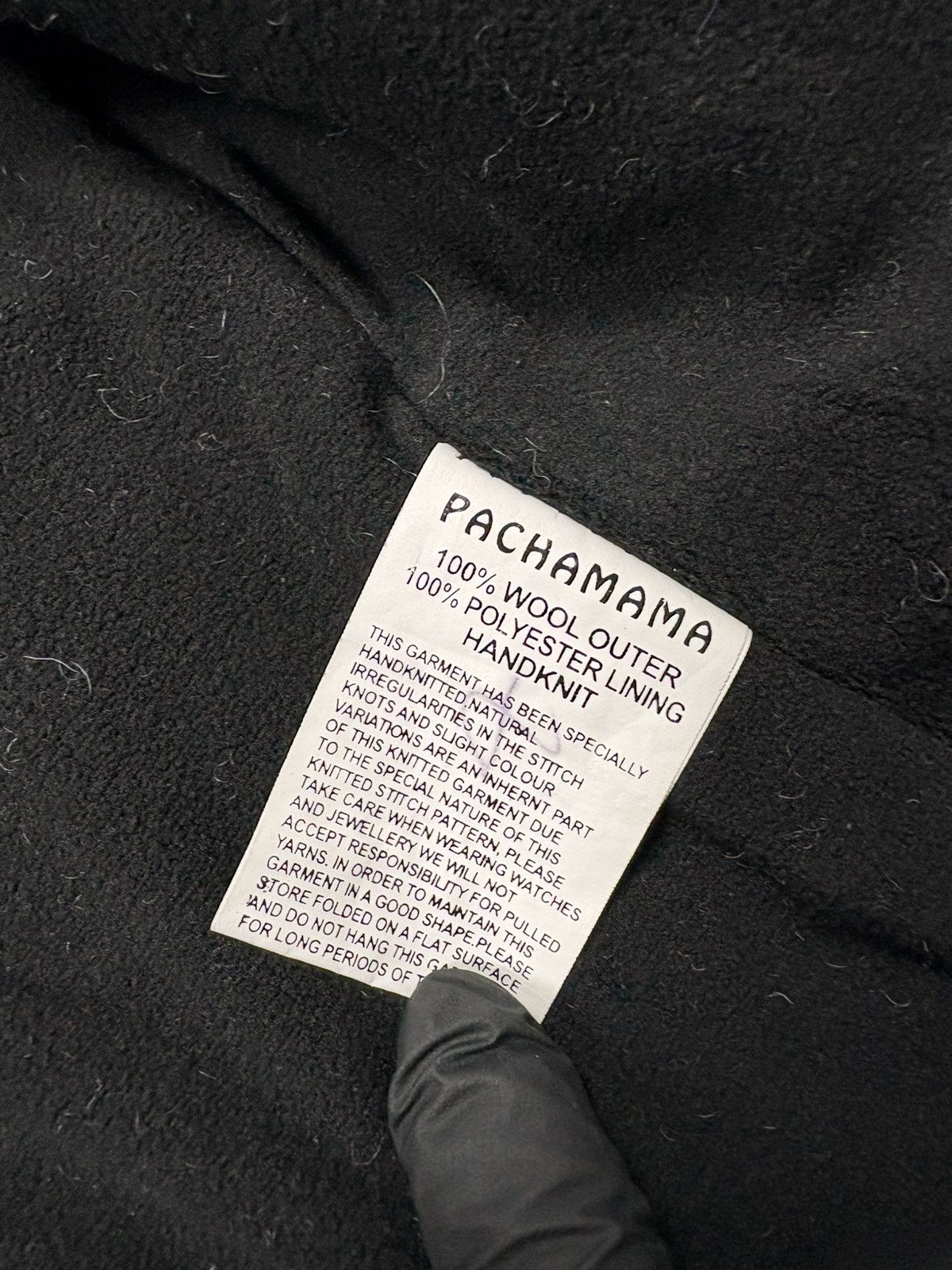 Handmade Pachamama Hand Knit Wool Fleece Lined Nordic Zip Jacket M Size M / US 6-8 / IT 42-44 - 10 Thumbnail