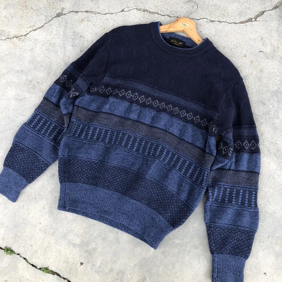 Aran Isles Knitwear × Homespun Knitwear 📌Vintage Knitsweater Strecth/Memeri Like Coogi Pattern Size M / US 6-8 / IT 42-44 - 2 Thumbnail