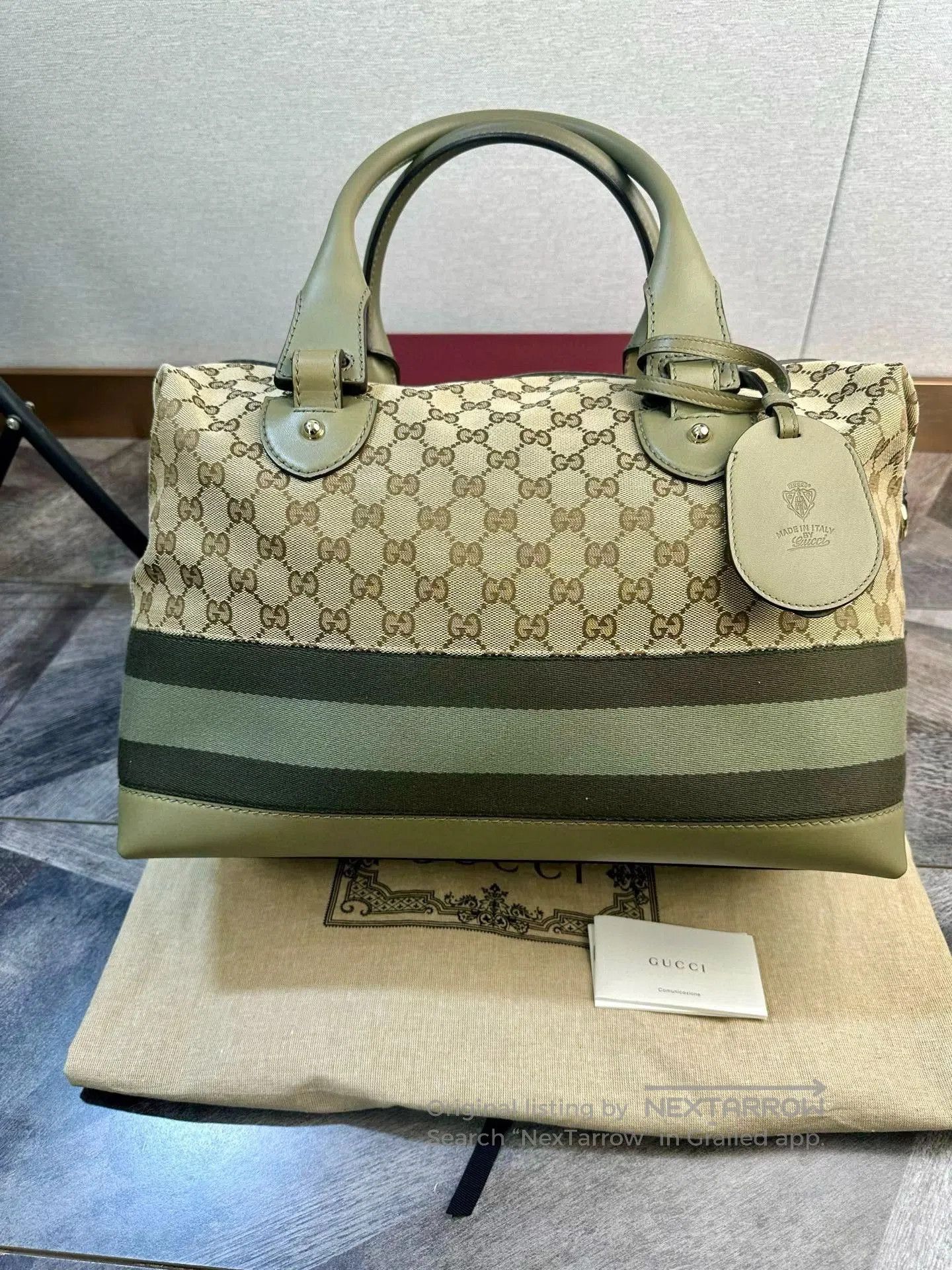 Gucci Gucci Classic Boston GG Monogram Green. Size ONE SIZE - 3 Thumbnail