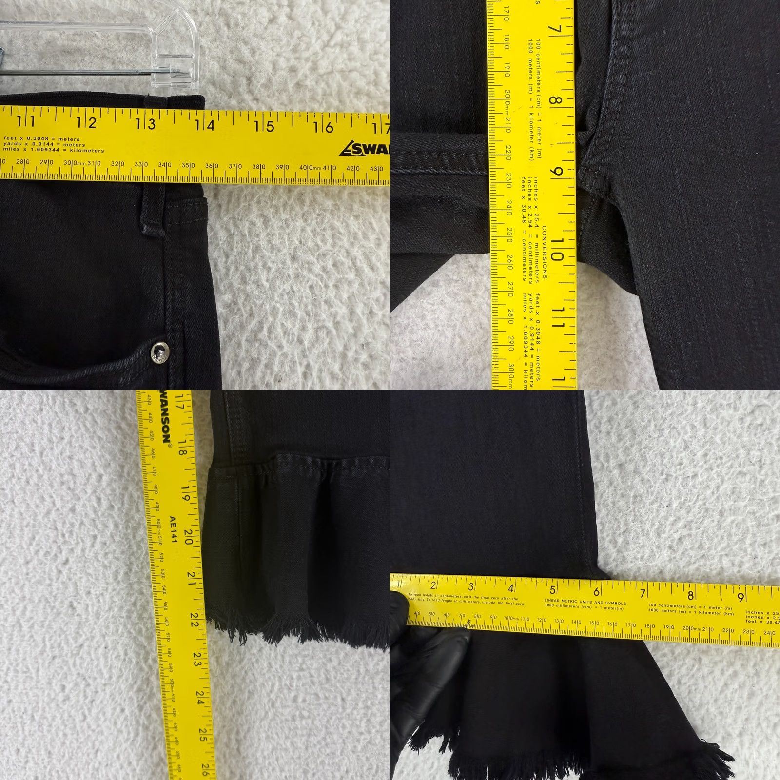 Denime McGuire Bohemia Crop Flare Jeans Womens Size 29 Black Denim Mid Rise Casual Fit Denim Jeans Womens 29 Black McGuire Bohemia Crop Flare Jeans Womens Size 29" - 8 Thumbnail