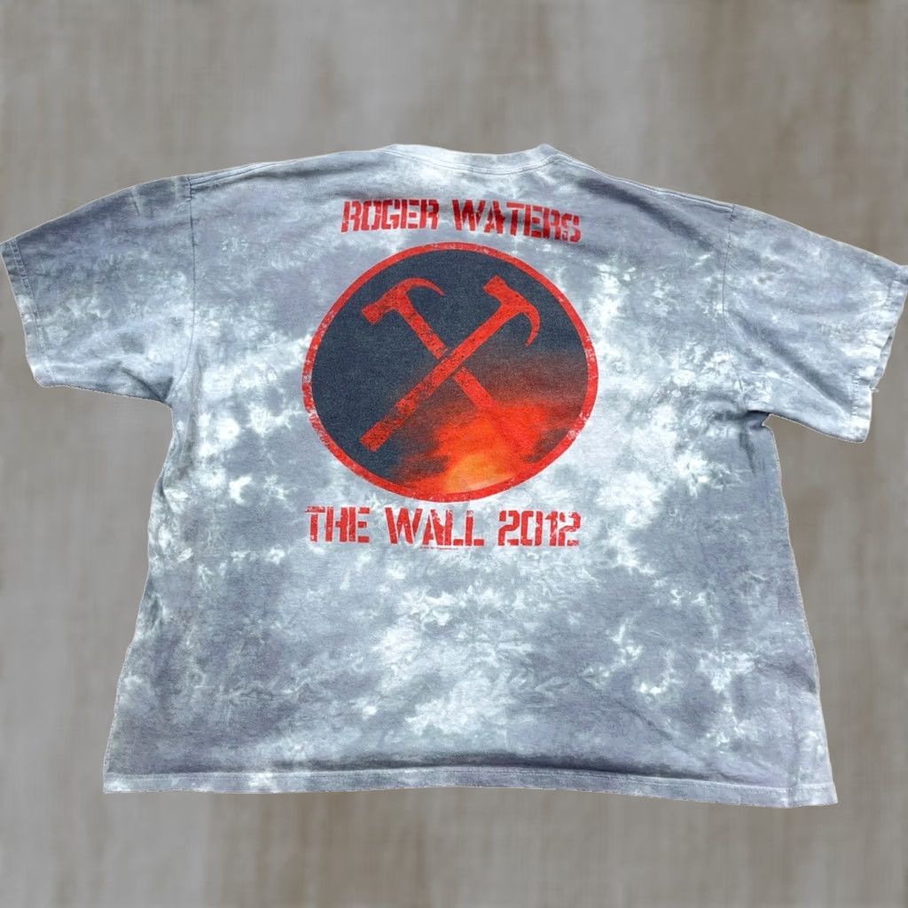 Delta VINTAGE Roger Waters Shirt Men XXL 2XL Gray The Wall Tour Band Tee Tie Dye Y2K Size US XXL / EU 58 / 5 - 1 Thumbnail