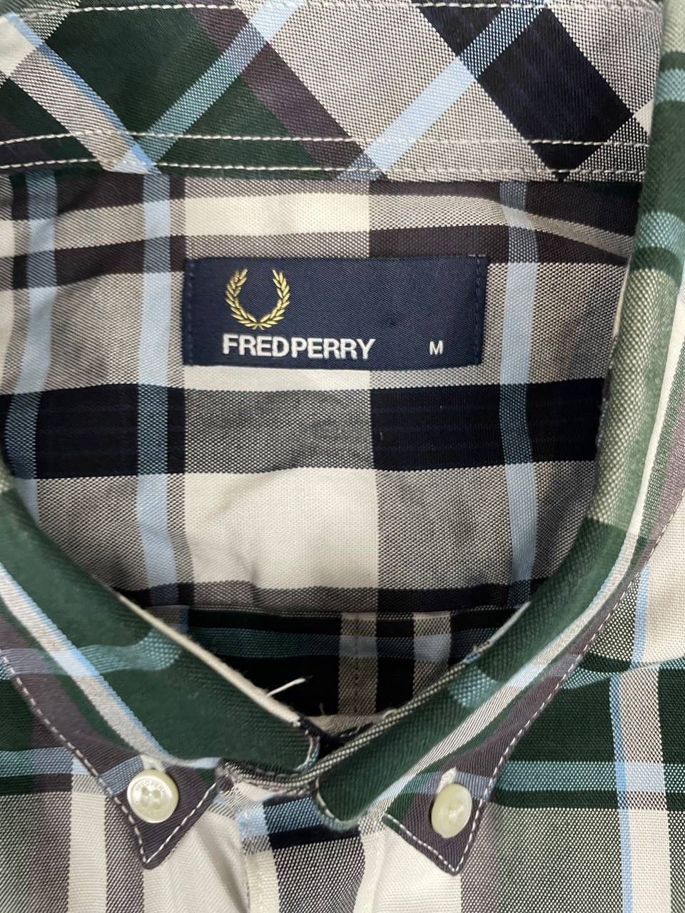 Fred Perry Fred Perry Men Shirt Plaid White Navy Size Medium Size US M / EU 48-50 / 2 - 4 Thumbnail