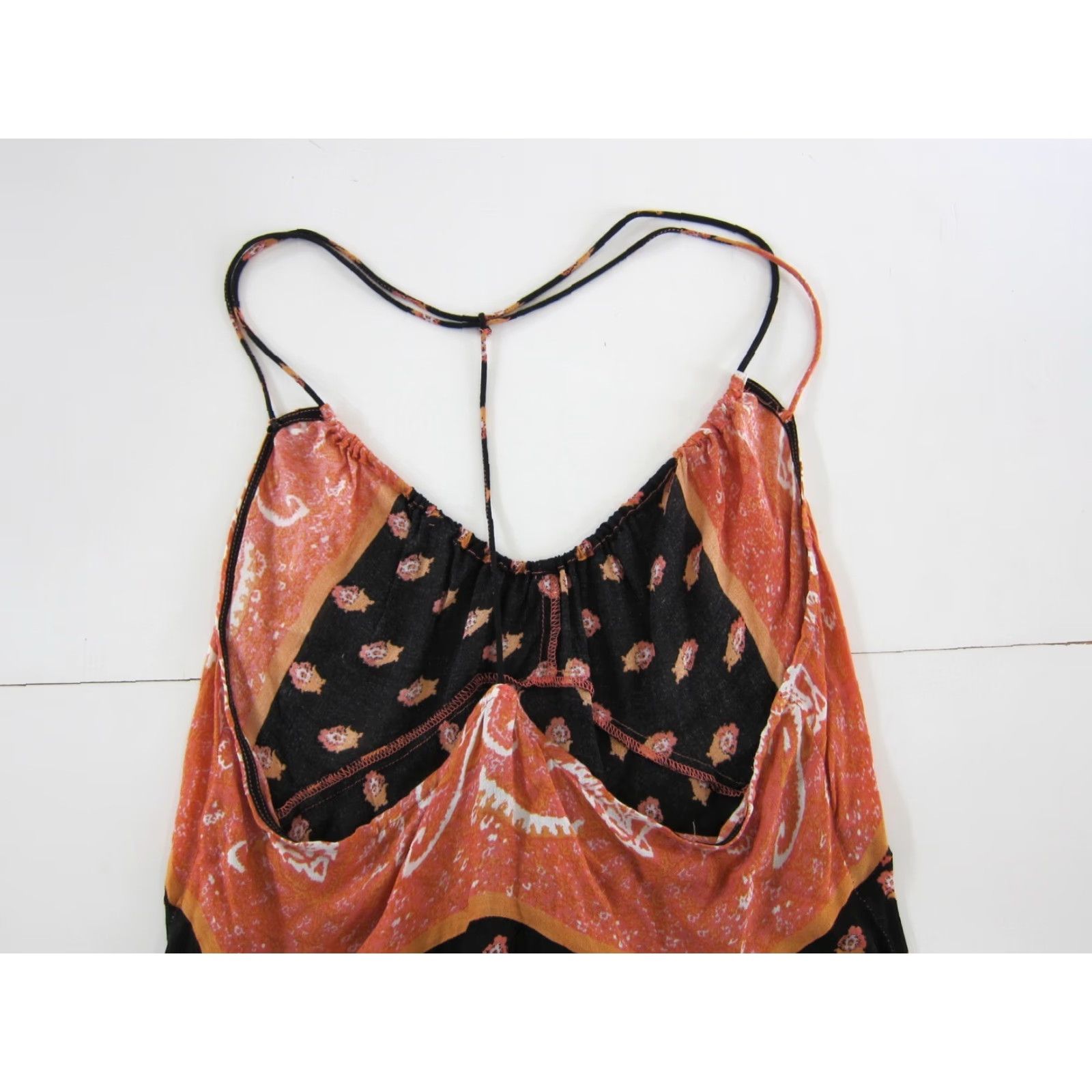 Free People Free People Intimately Tank Top Blouse M Women Floral Spaghetti Strap Rayon Black Pink Sleeveless 90s Bohemian Basic Shirt Womens Size M / US 6-8 / IT 42-44 - 5 Thumbnail