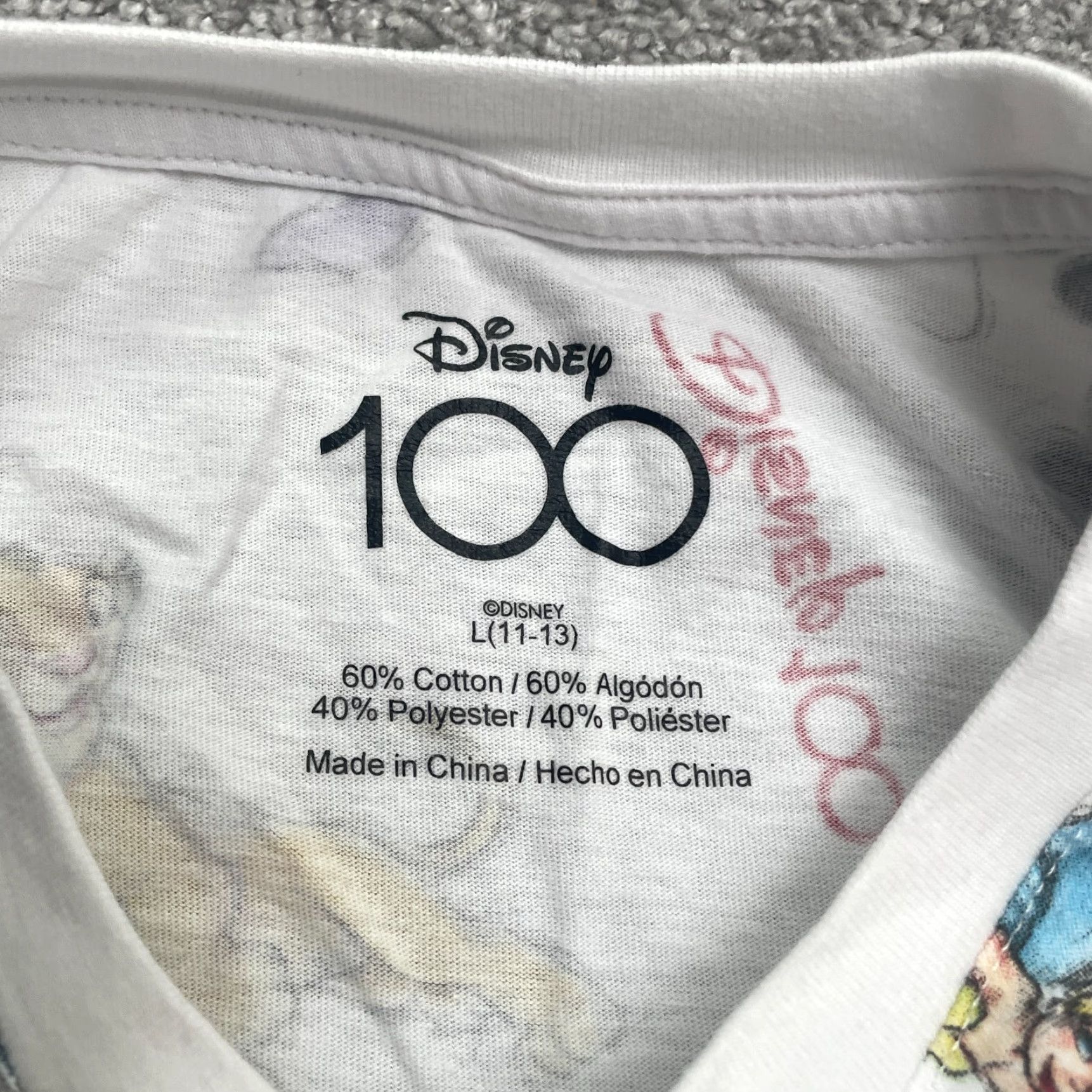 Disney Disney Juniors T-Shirt White Crew Neck Short Sleeve Graphic Print Mickey Minnie Stitch Tinker Bell Winnie The Pooh Lion King Simba 100 Size L / US 10 / IT 46 - 5 Thumbnail