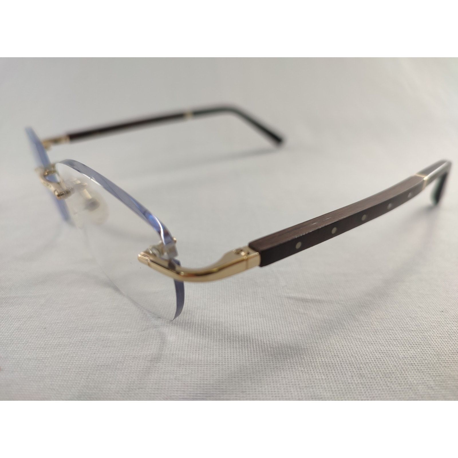 Gold And Wood Gold & Wood LoR70 Rimless Luxury Frames Gold Tone Luxembourg Size ONE SIZE - 2 Thumbnail