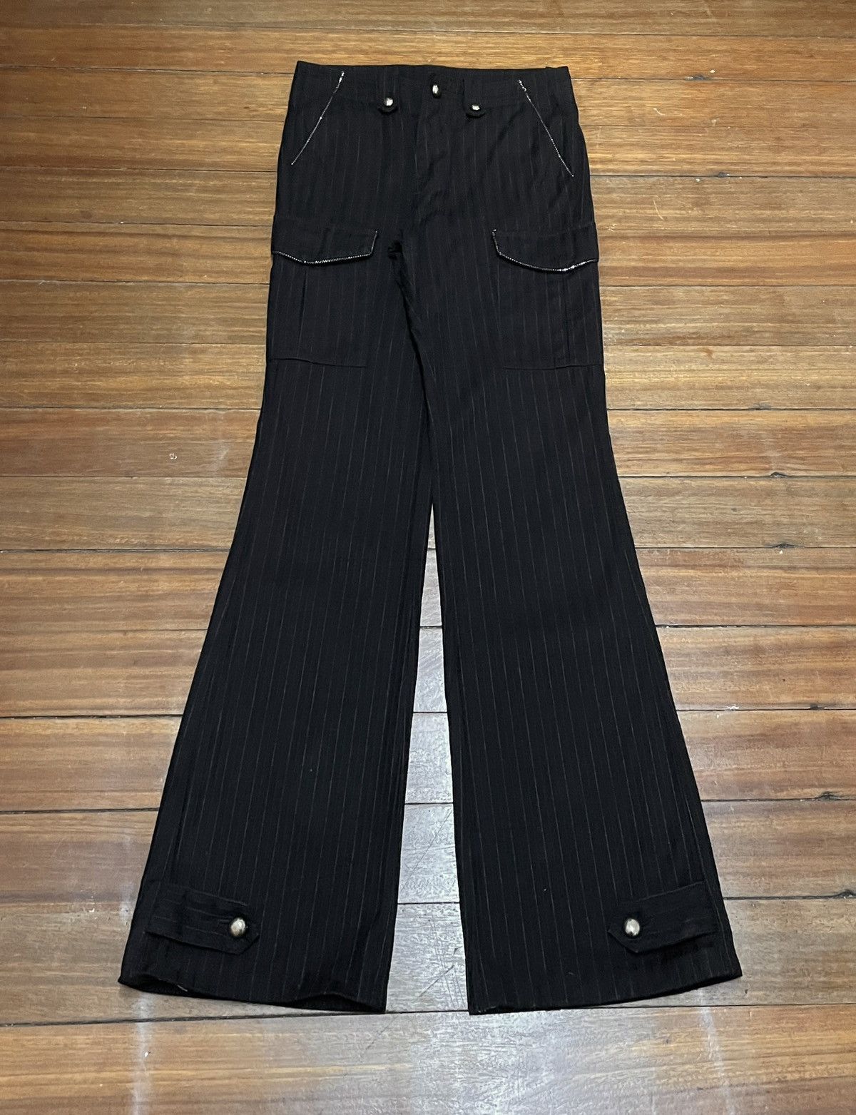 14th Addiction × Japanese Brand × KMRii Very Rare Vintage Japanese Brand Tactical Flared Pants 2000s Size US 29 - 1 Thumbnail