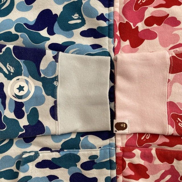 Bape BAPE Separate Shark full zip hoodie ABC CAMO PINK × BLUE APE Size US M / EU 48-50 / 2 - 7 Thumbnail
