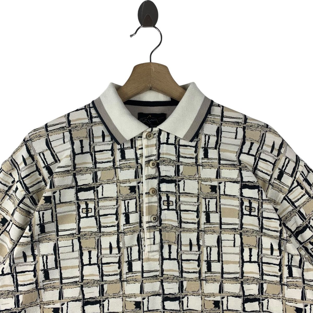 Greg Norman Vintage GREG NORMAN checkered design polo tee Size US S / EU 44-46 / 1 - 2 Thumbnail