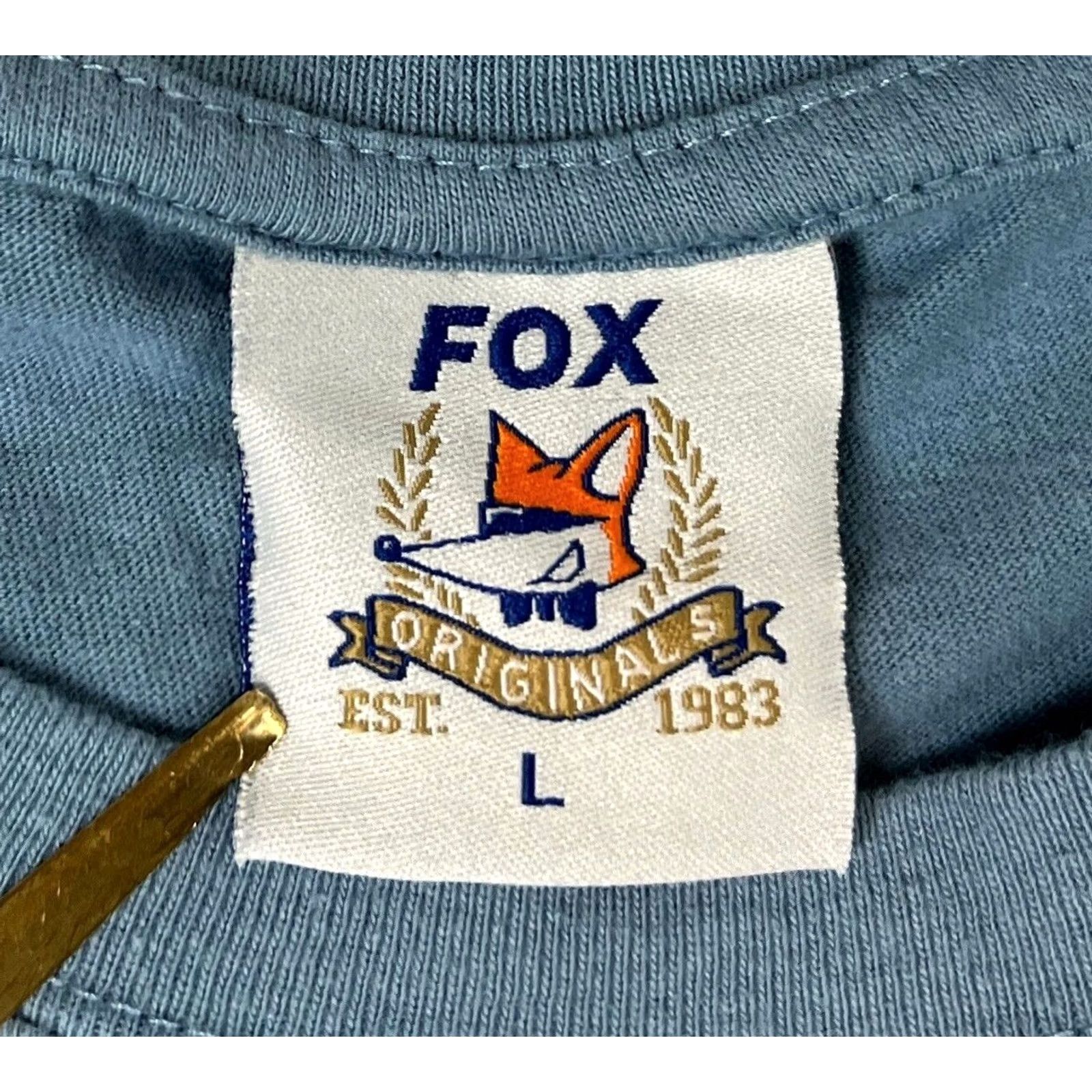 Vintage VINTAGE Fox Originals T-Shirt Amsterdam Red Light District Graphic Blue XS? (not allowed) Size US L / EU 52-54 / 3 - 4 Thumbnail