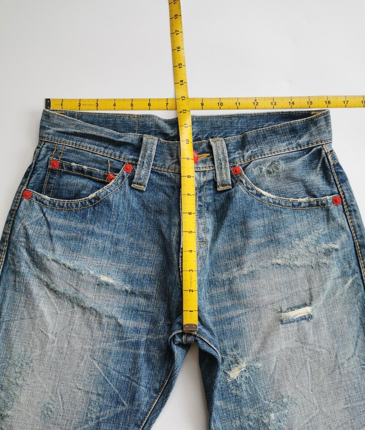 Japanese Brand CocoLulu Japan Prints Distressed Denim Jeans Size US 32 / EU 48 - 9 Thumbnail