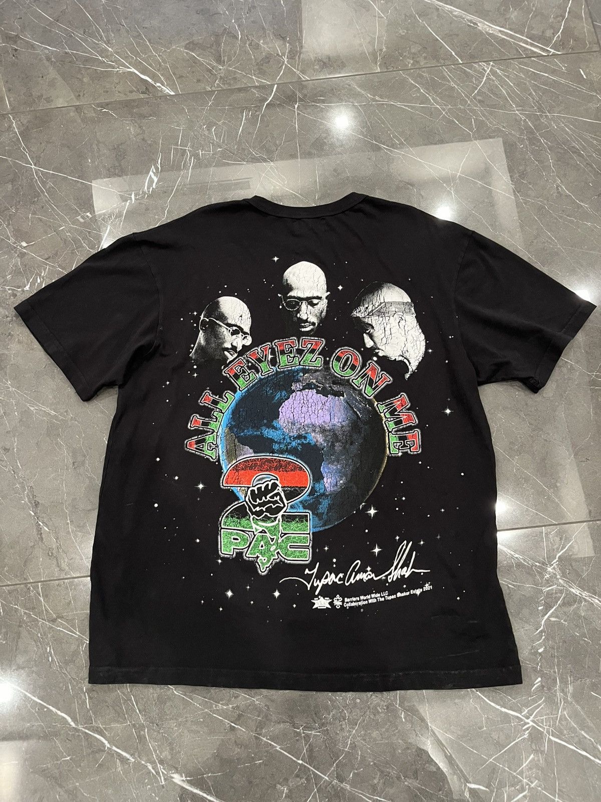 Barriers × Rap Tees Barriers 2Pac All Eyez On Me T Shirt Tupac Sold Out RARE Size US L / EU 52-54 / 3 - 3 Thumbnail