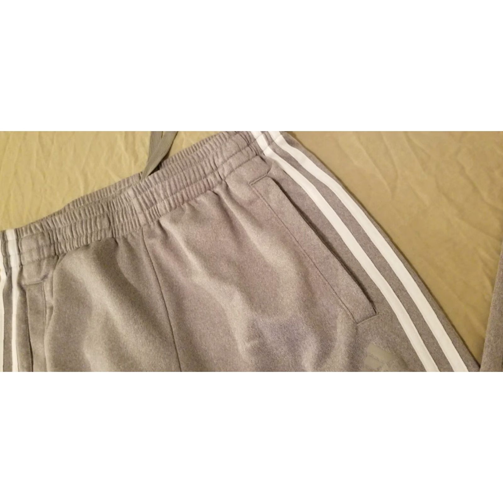 Adidas adidas Pants Mens S Small Grey Gray Athletic Gym Workout 26x30 Size US 29 - 3 Thumbnail