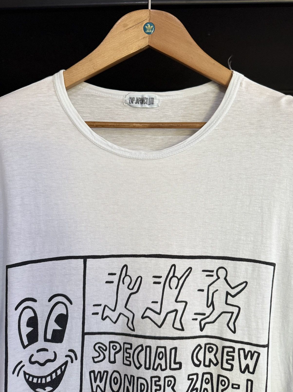 Arts & Science × Keith Haring × Vintage Vintage 90s Keith Haring Special Crew Worder Zap-J Art Tee Size US L / EU 52-54 / 3 - 5 Thumbnail