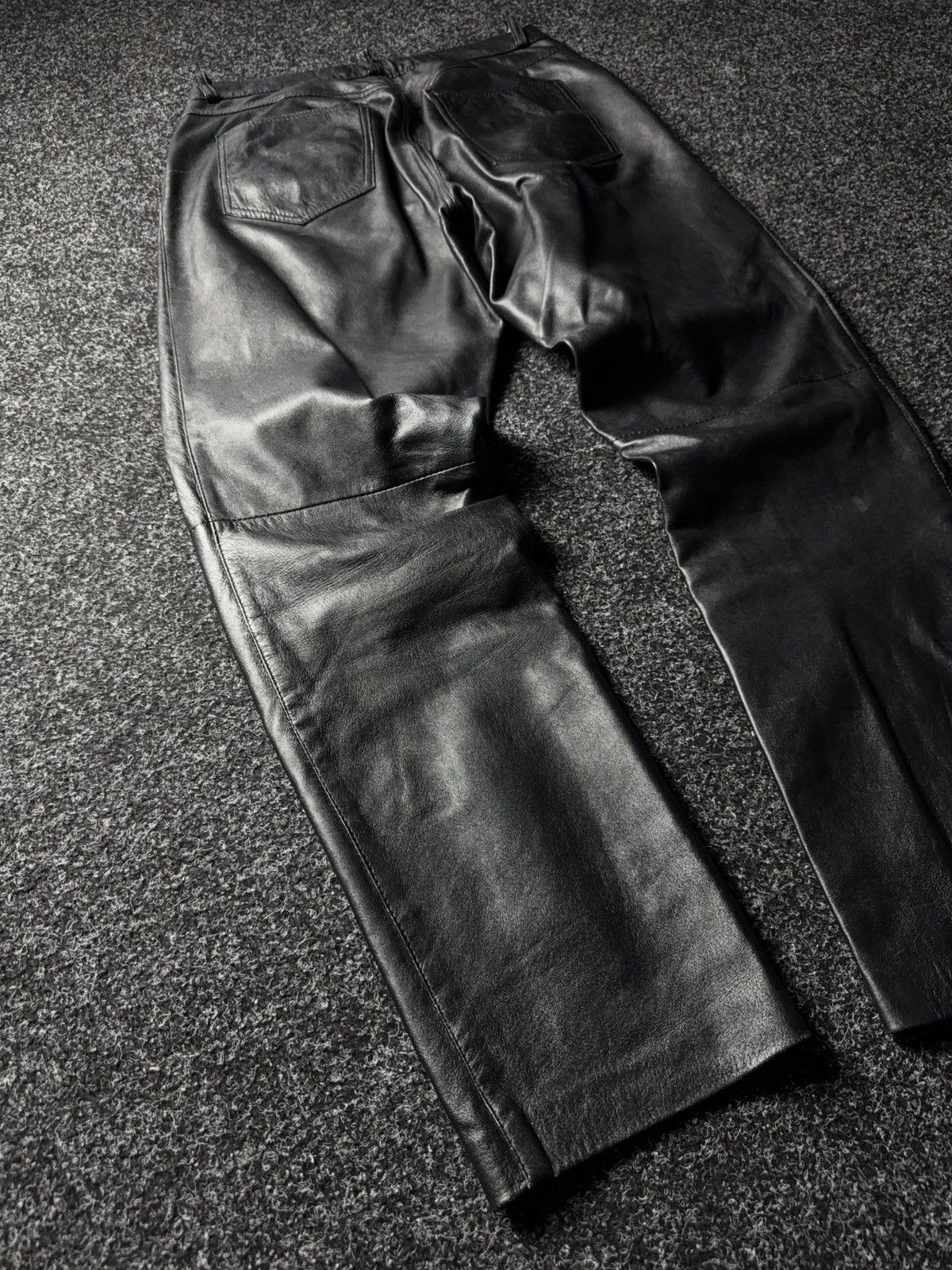 Leather Y2K Vintage Leather Pants Opium Style Alt Biker USA Rare Size US 28 / EU 44 - 13 Thumbnail