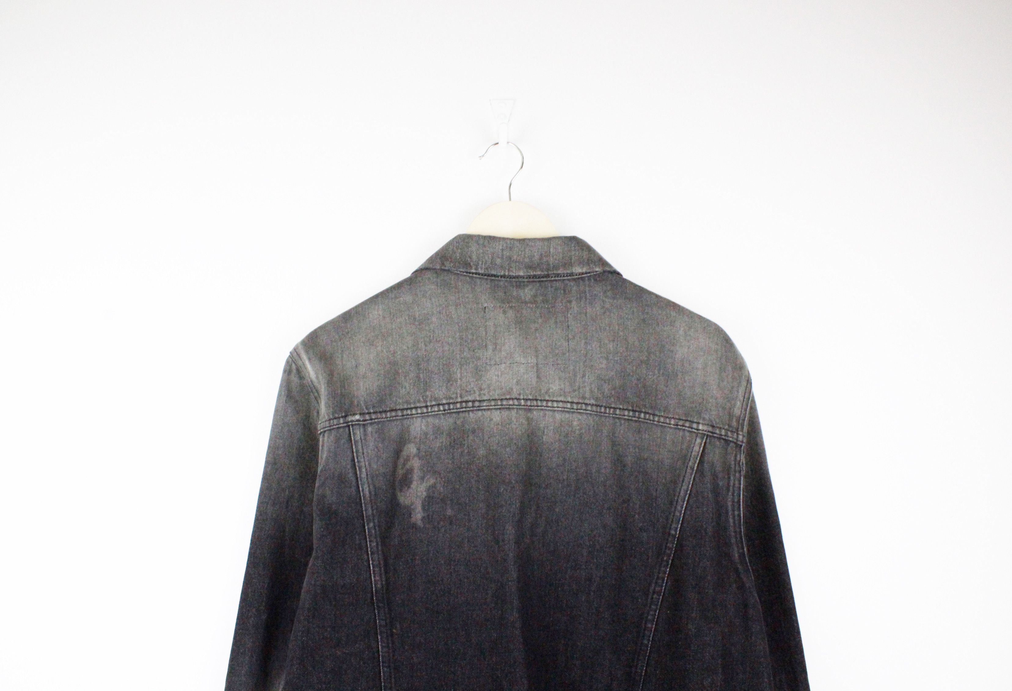 Prps PRPS Jeans Dark Driped Washed Black Chevelle Denim Jacket Size US M / EU 48-50 / 2 - 8 Thumbnail