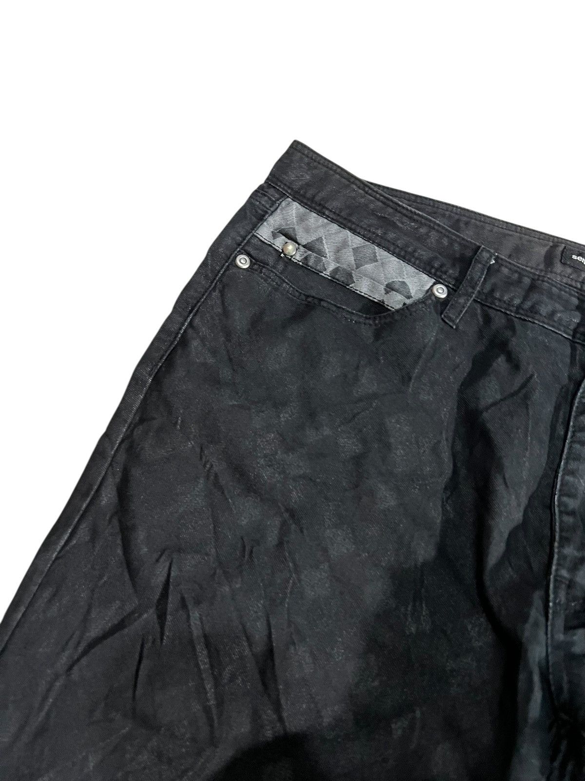 semanticdesign Semantic Design Black Punk Denim Pants Size US 33 - 5 Thumbnail