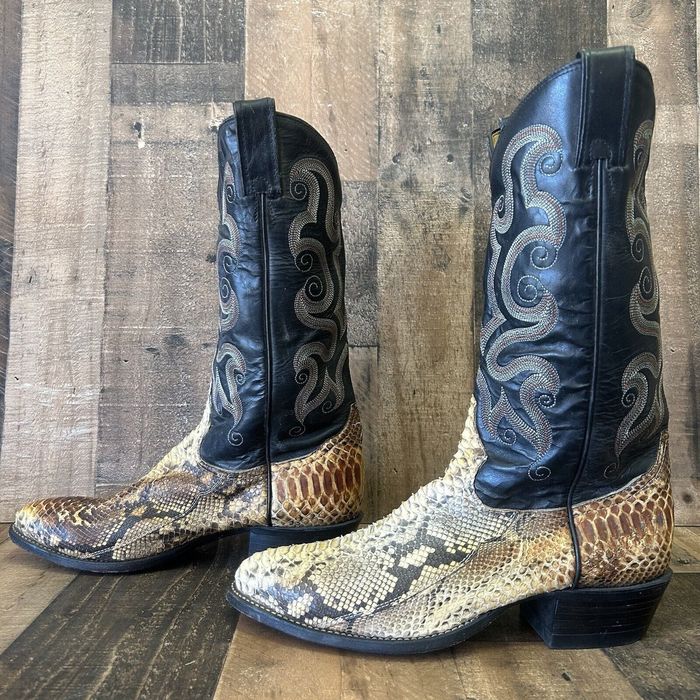 Vintage tony sales lama snakeskin boots