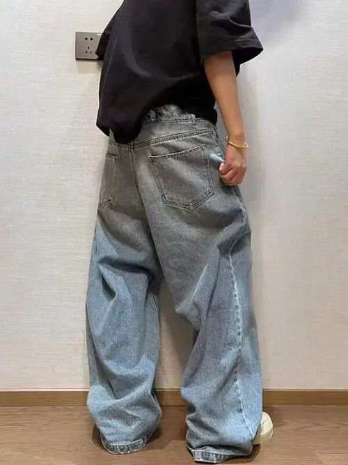 Japanese Brand Vintage Washed Retro Wide Leg Y2k Denim Jeans Size US 34 / EU 50 - 2 Thumbnail