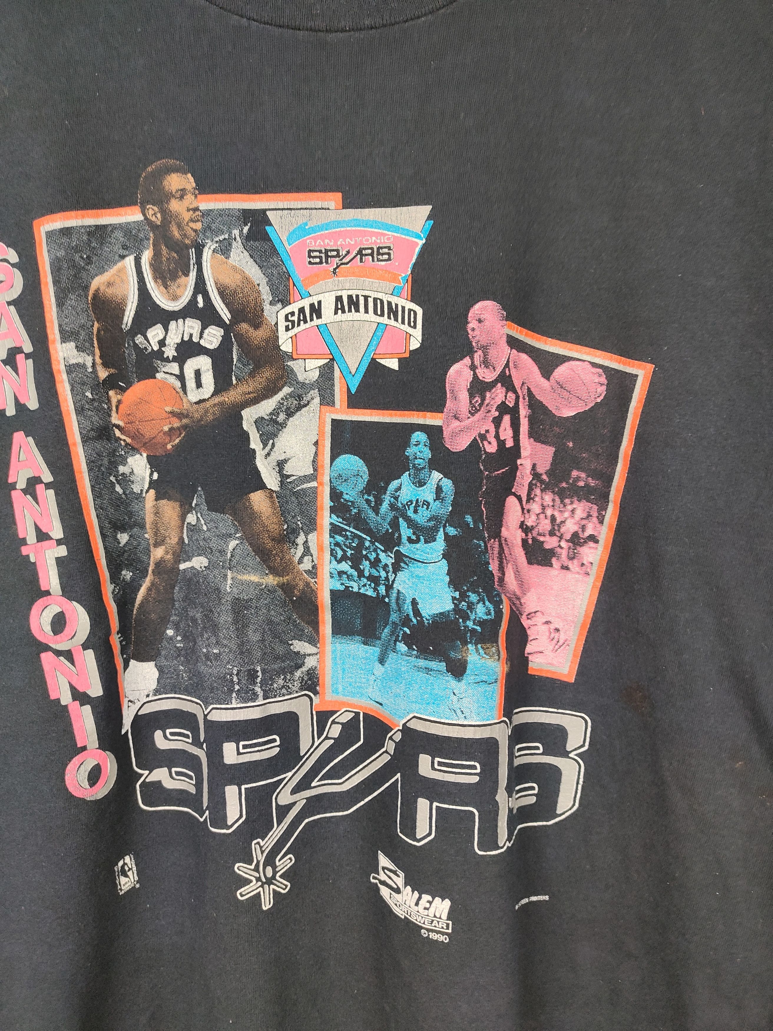 NBA × Salem Sportswear × Vintage Vintage 90s NBA Player San Antonio Shirt Size US L / EU 52-54 / 3 - 3 Thumbnail