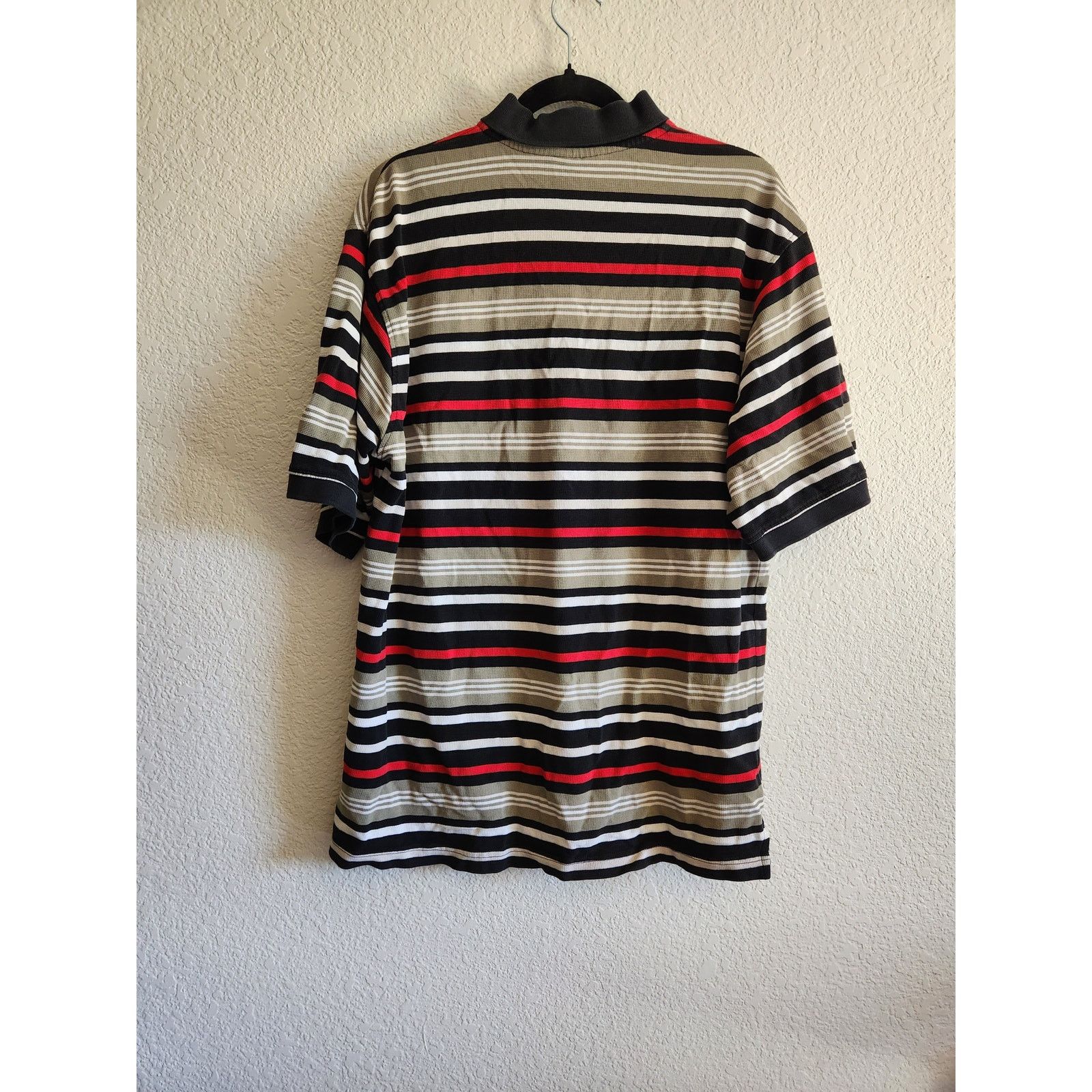 Southpole Y2k South Pole Men's Red & Black Striped Polo XL Size US XL / EU 56 / 4 - 2 Thumbnail