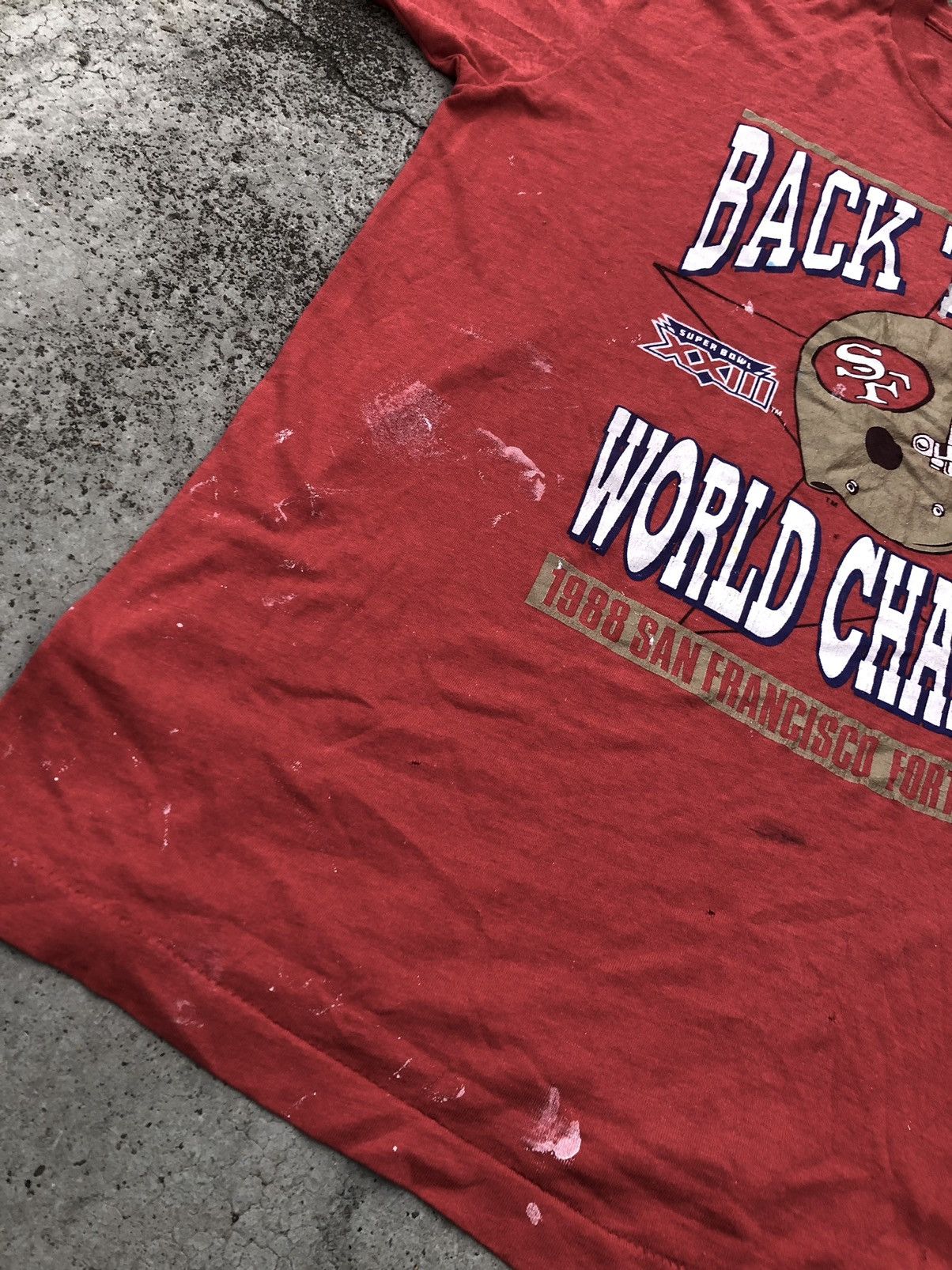 NFL 80s VINTAGE PAINTED 49ers SHIRT Size US XL / EU 56 / 4 - 4 Thumbnail