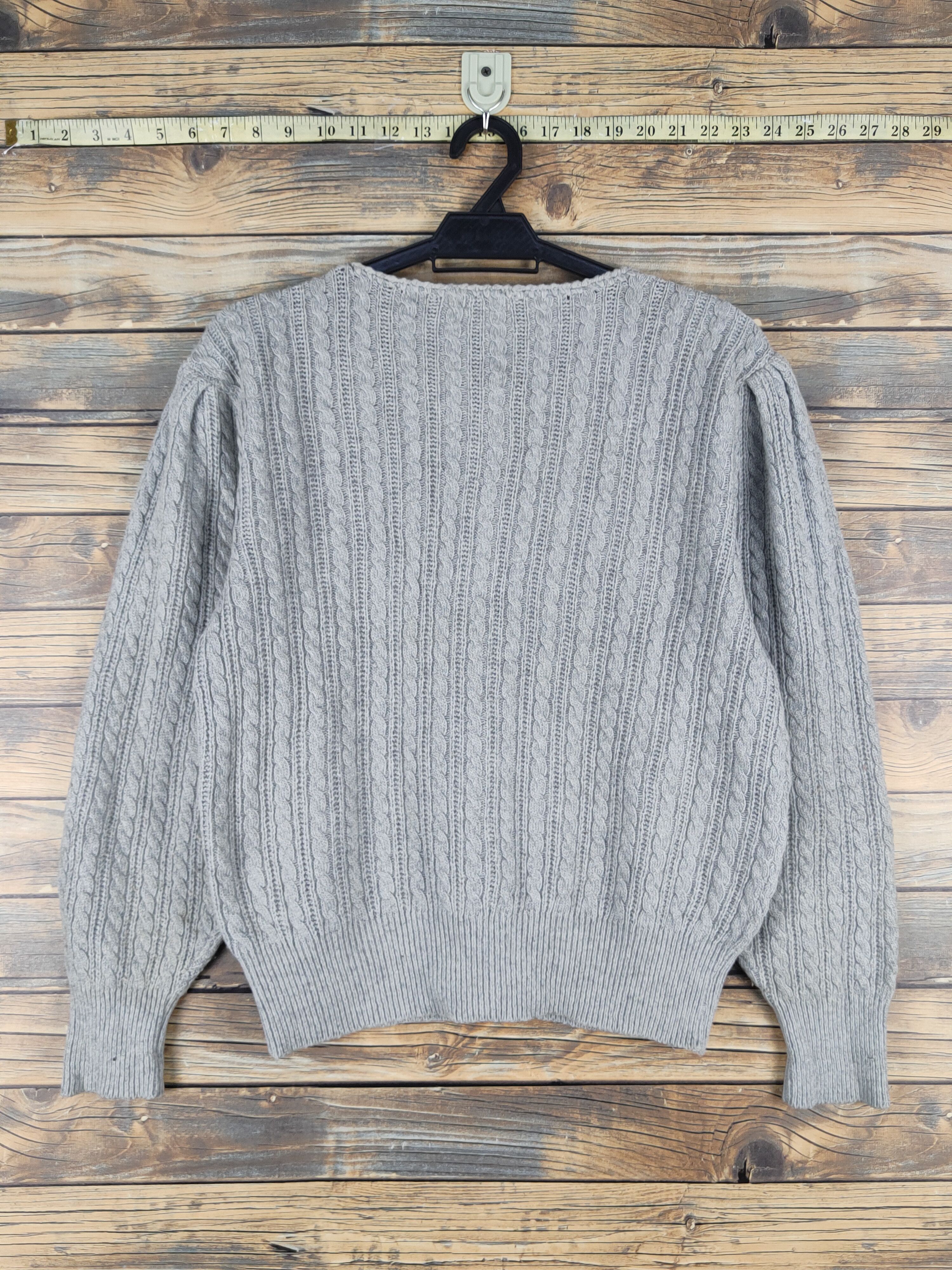 Homespun Knitwear Lanfor vintage Gray Knitwear Cardigan #W1360 Size M / US 6-8 / IT 42-44 - 7 Thumbnail