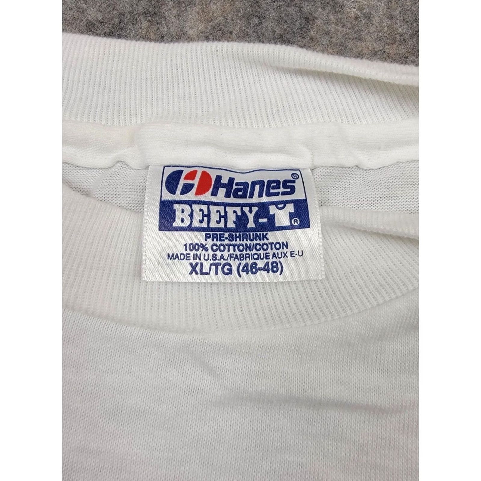 Hanes Hanes Beefy-T Shirt Mens Vintage 90s San Francisco Golden Gate Bridge White XL Graphic Print California USA Shirts Size US XL / EU 56 / 4 - 4 Thumbnail