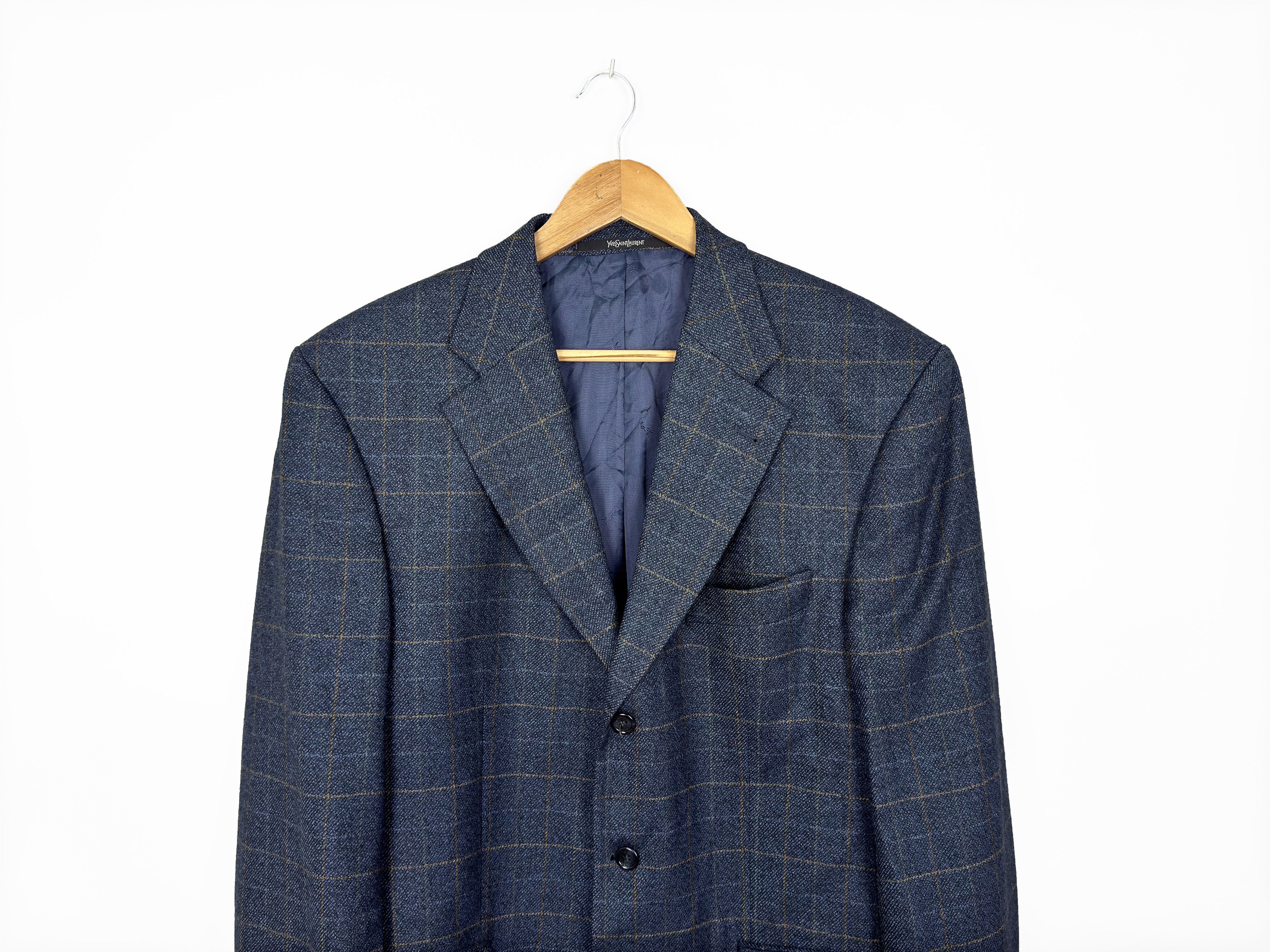Yves Saint Laurent YSL Yves Saint Laurent Vintage Wool Checkered Blazer EU 52 Size 42R - 2 Thumbnail