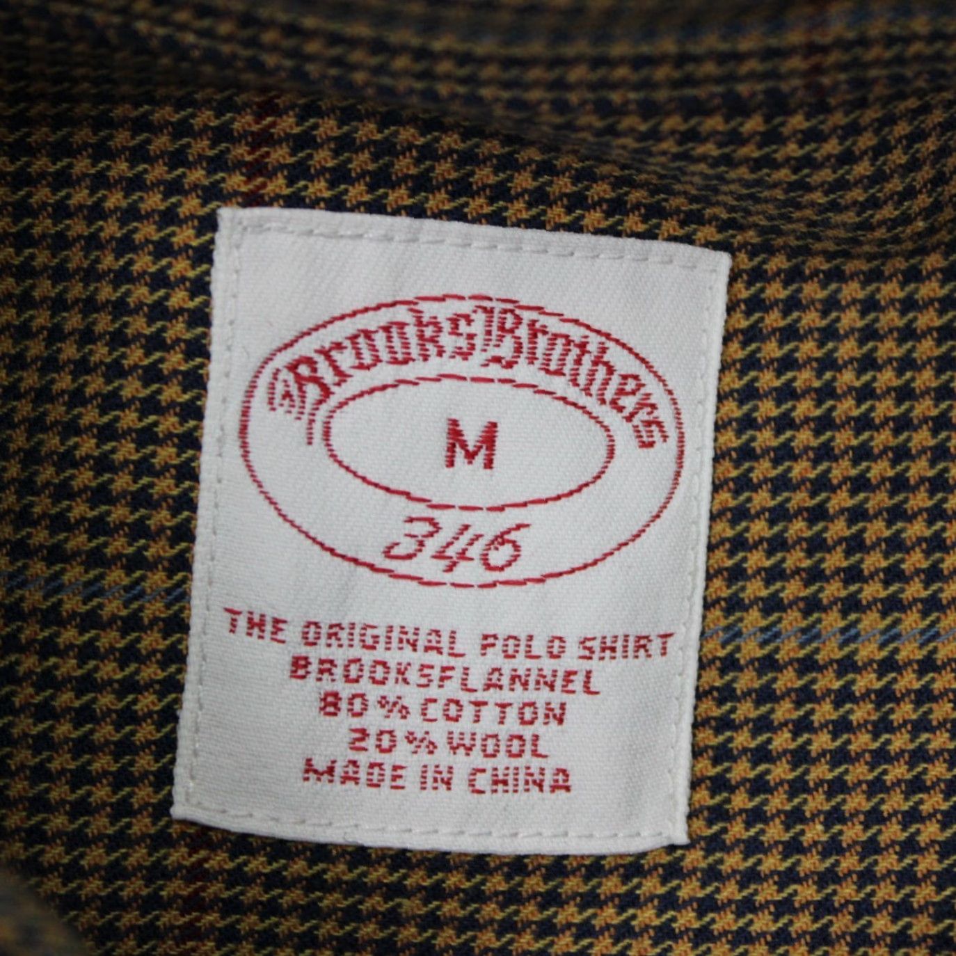 Brooks Brothers Brooks Brothers 346 BrooksFlannel Shirt Mens Medium Cotton/Wool Yellow/Blue L/S Size US M / EU 48-50 / 2 - 7 Thumbnail